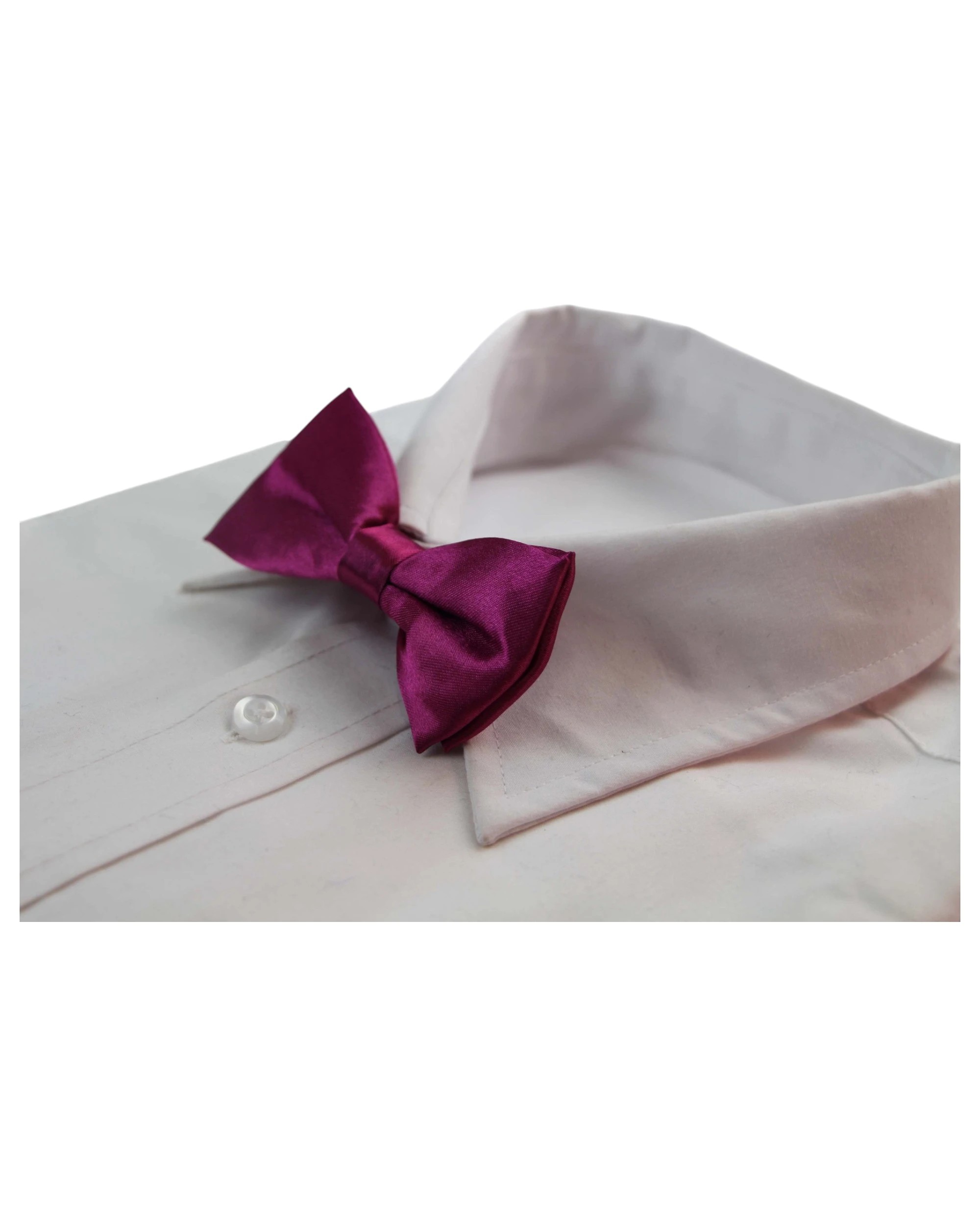 1 Zasel Boys Burgundy Plain Bow Tie - Red, 1 of 5