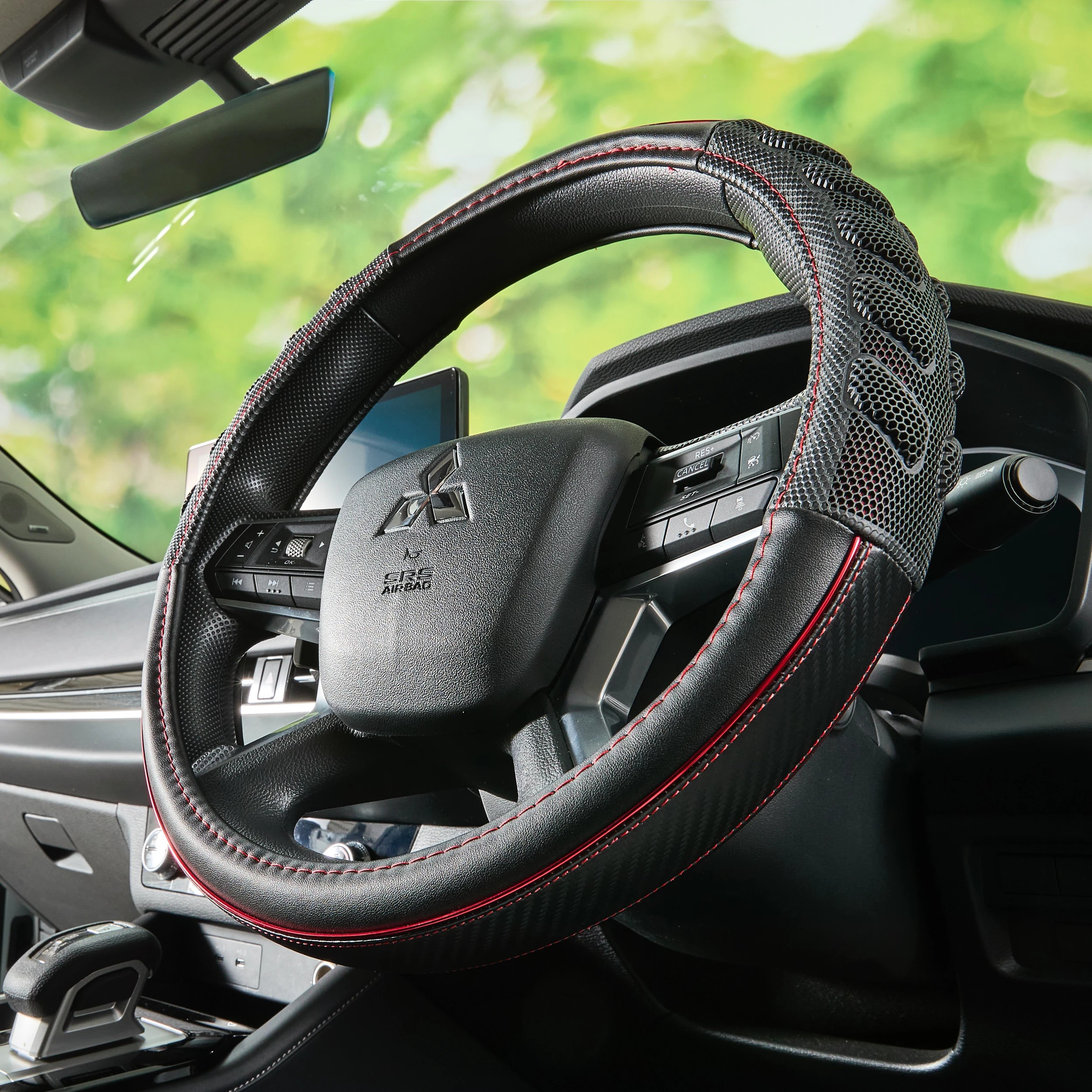 1 Steering Wheel Cover - Red Metallic, 1 of 5