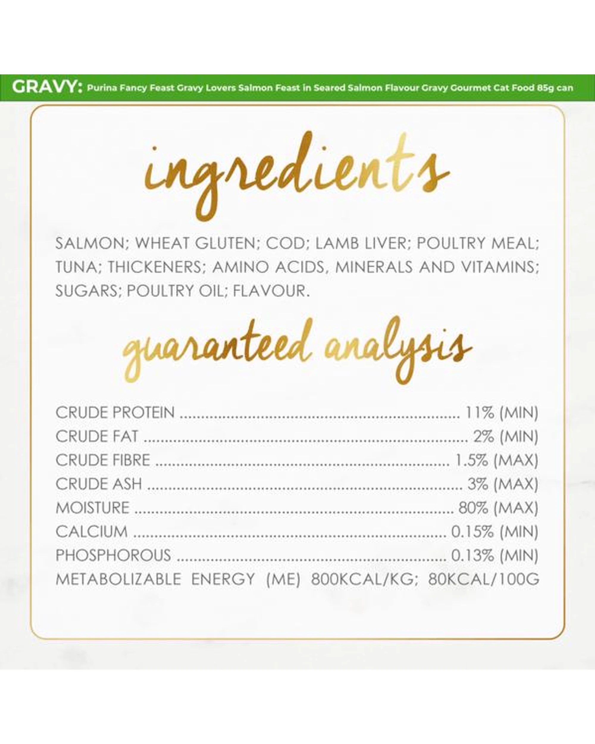 6 Fancy Feast Adult Gravy Lovers Wet Cat Food Salmon Feast in Seared Salmon 24x85g, 6 of 6