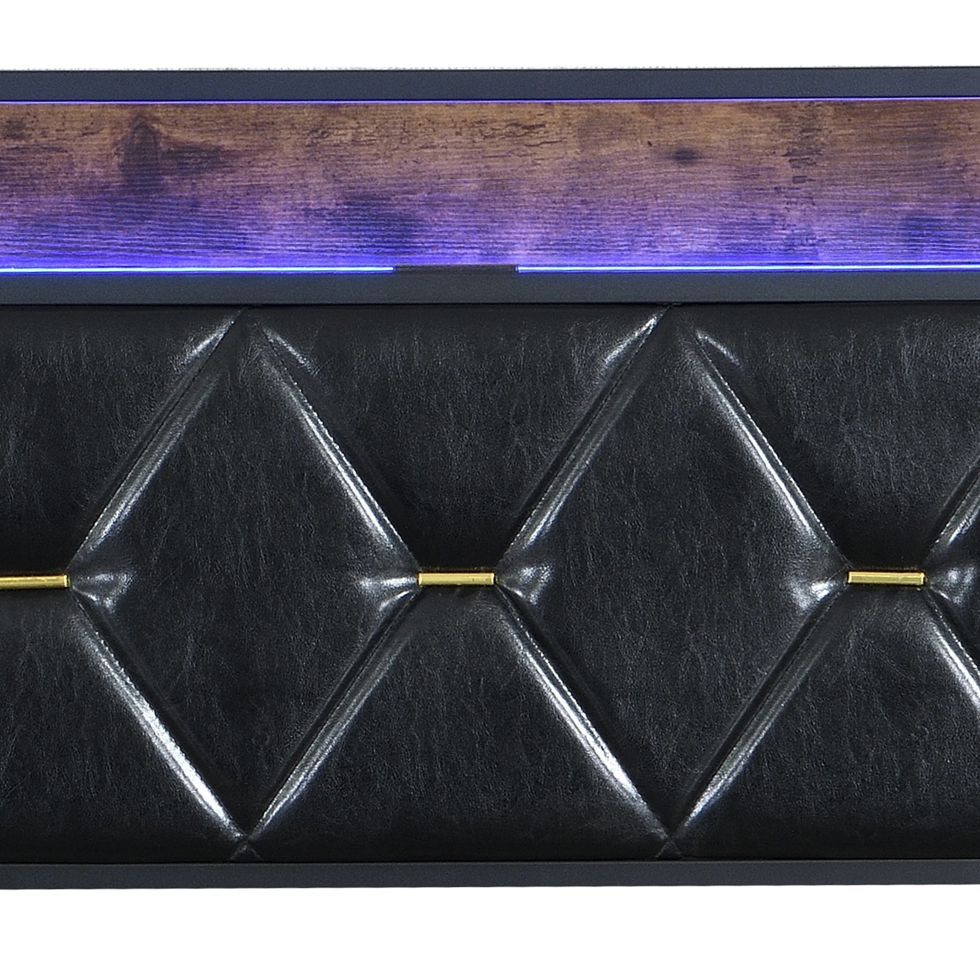 5 Levede Single Bed Frame PU with LED and Charging Station - Black, 5 of 9
