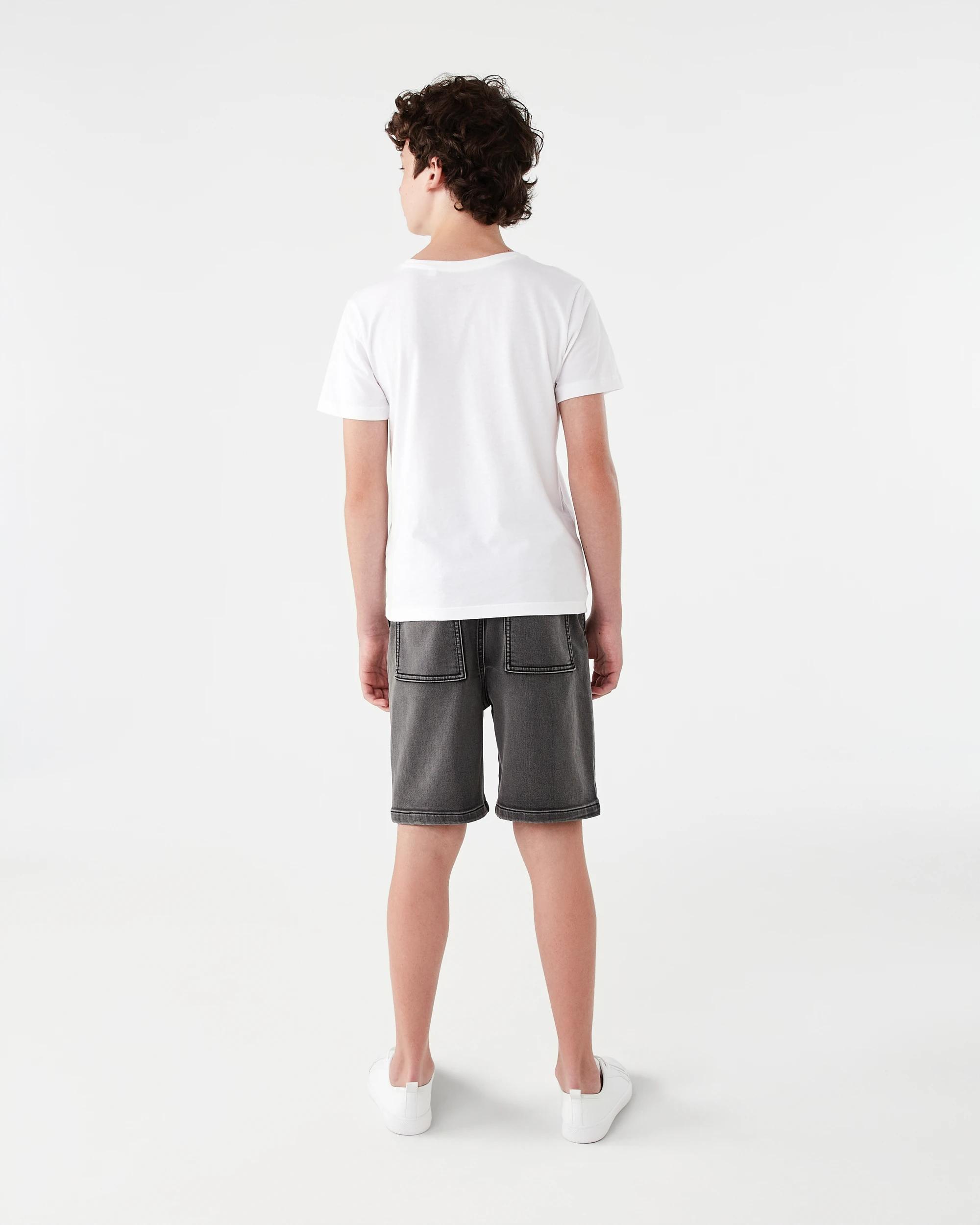7 Pull-On Denim Shorts Blk Wash, 7 of 7