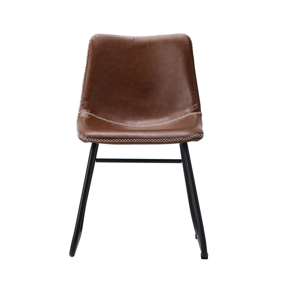 6 Oikiture 2x Dining Chairs Kitchen Chair Lounge Retro Padded Seat Pu
 - Brown, 6 of 10