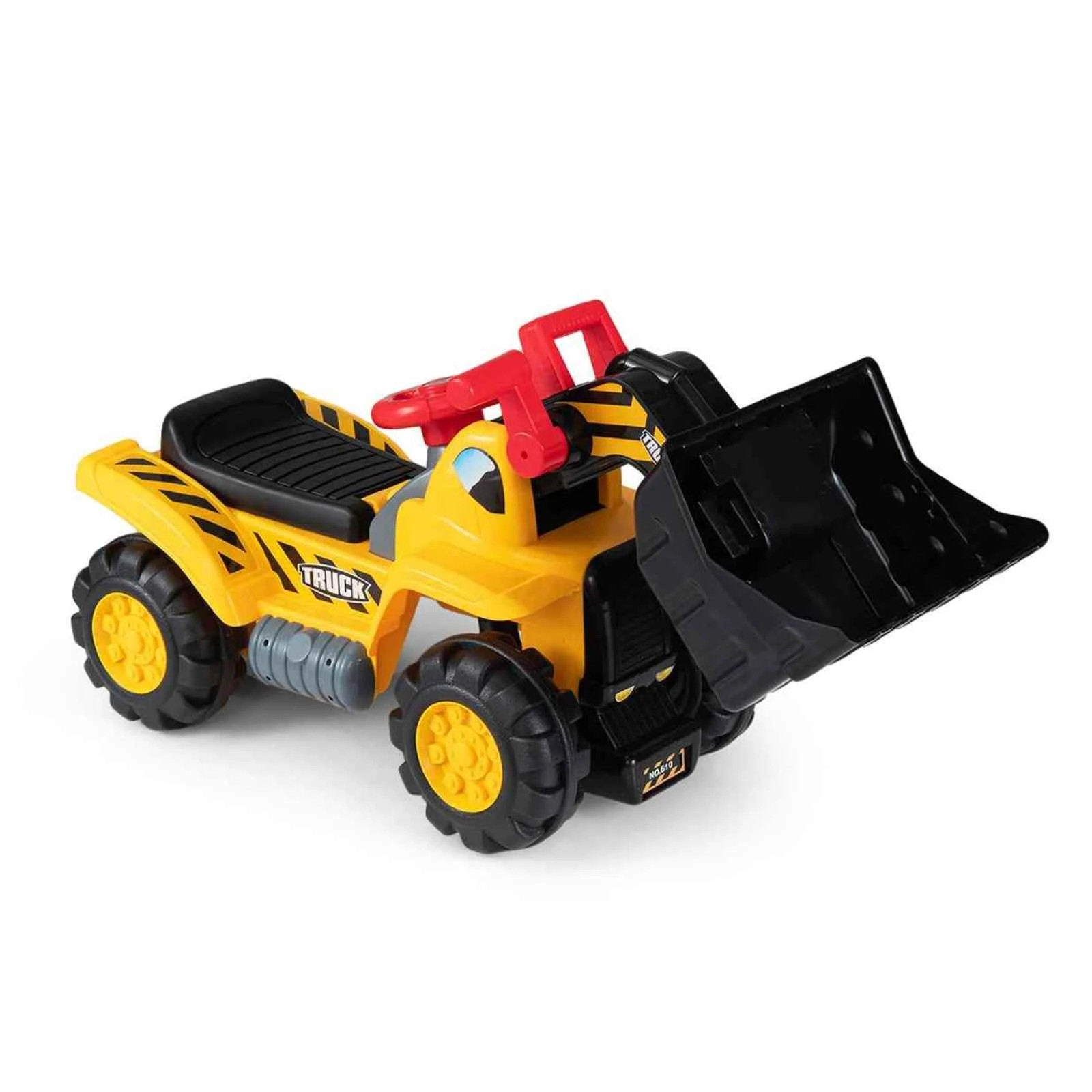 1 Costway 3 in 1 Ride on Excavator Bulldozer Kids Push Car Sit Scoot Toy, 1 of 1