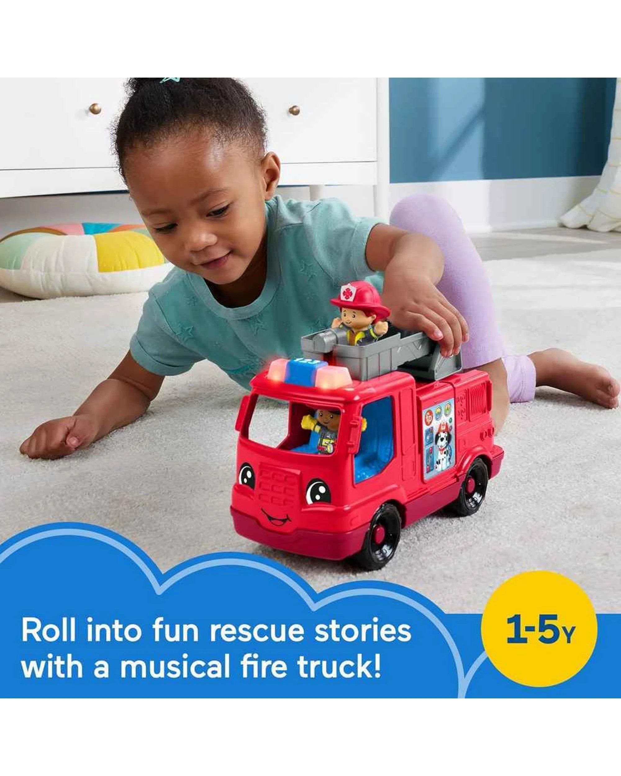 2 Fisher-Price Little People Fire Truck Playset, 2 of 7