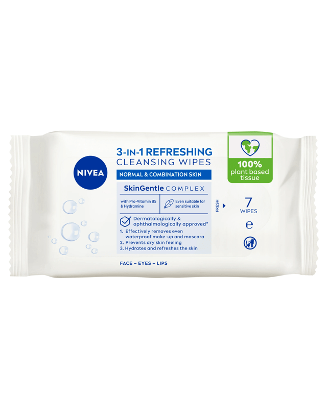 Nivea 7 Pack 3-in-1 Refreshing Cleansing Wipes - Pro Vitamin B5 and Hydra