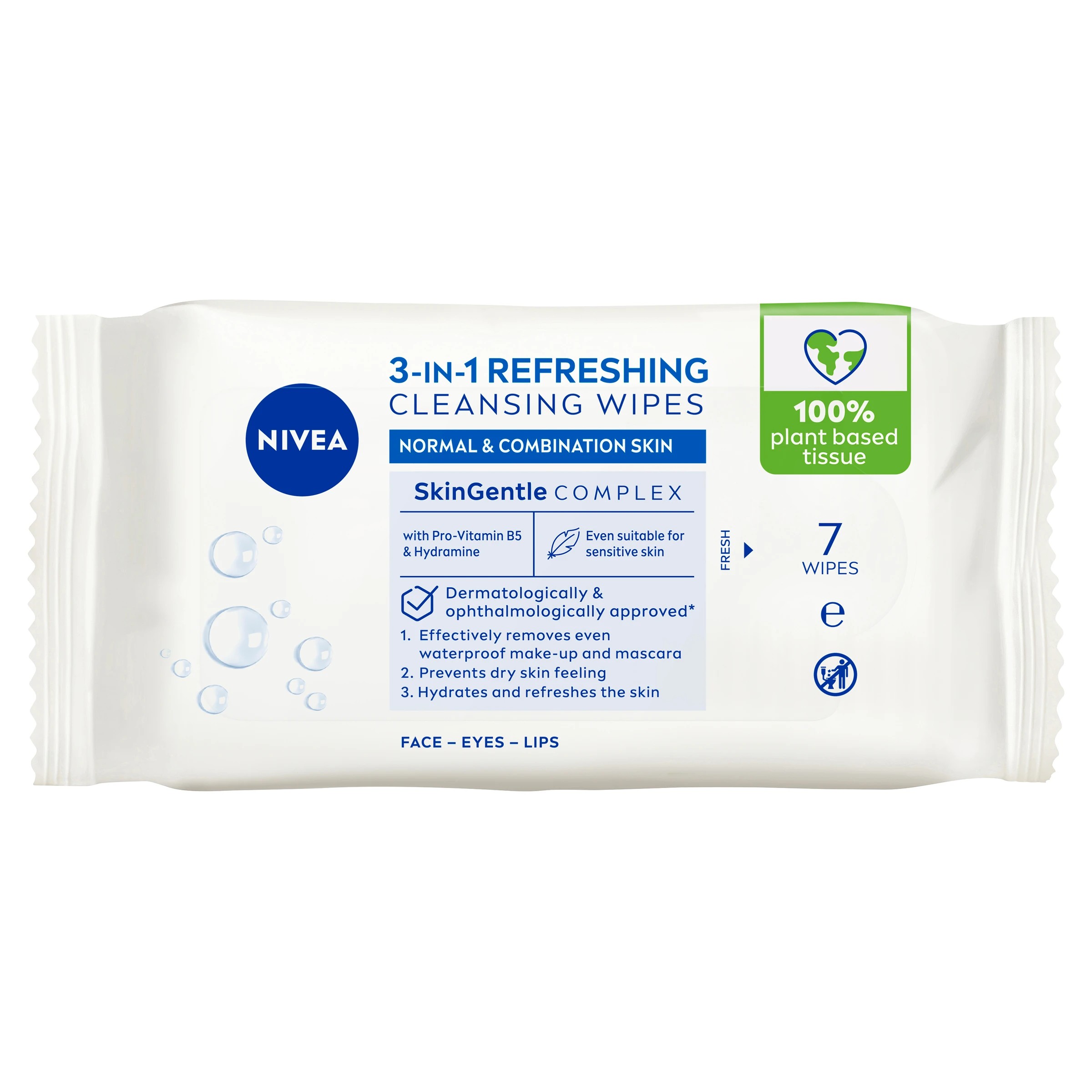1 Nivea 7 Pack 3-in-1 Refreshing Cleansing Wipes - Pro Vitamin B5 and Hydramine, 1 of 10