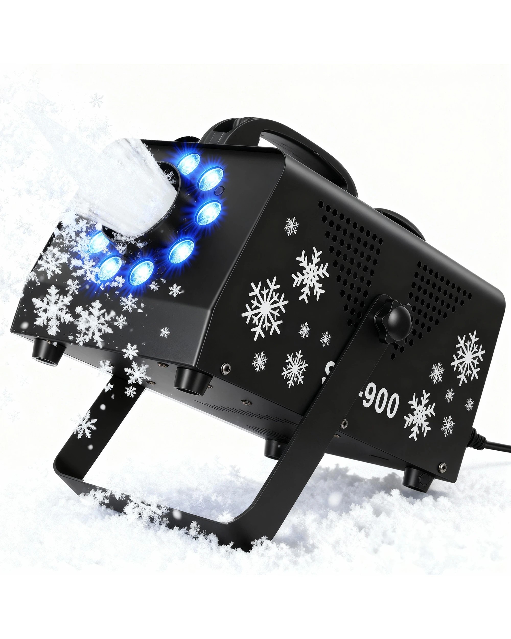 1 Advwin 900W Snow Machine - Black, 1 of 7
