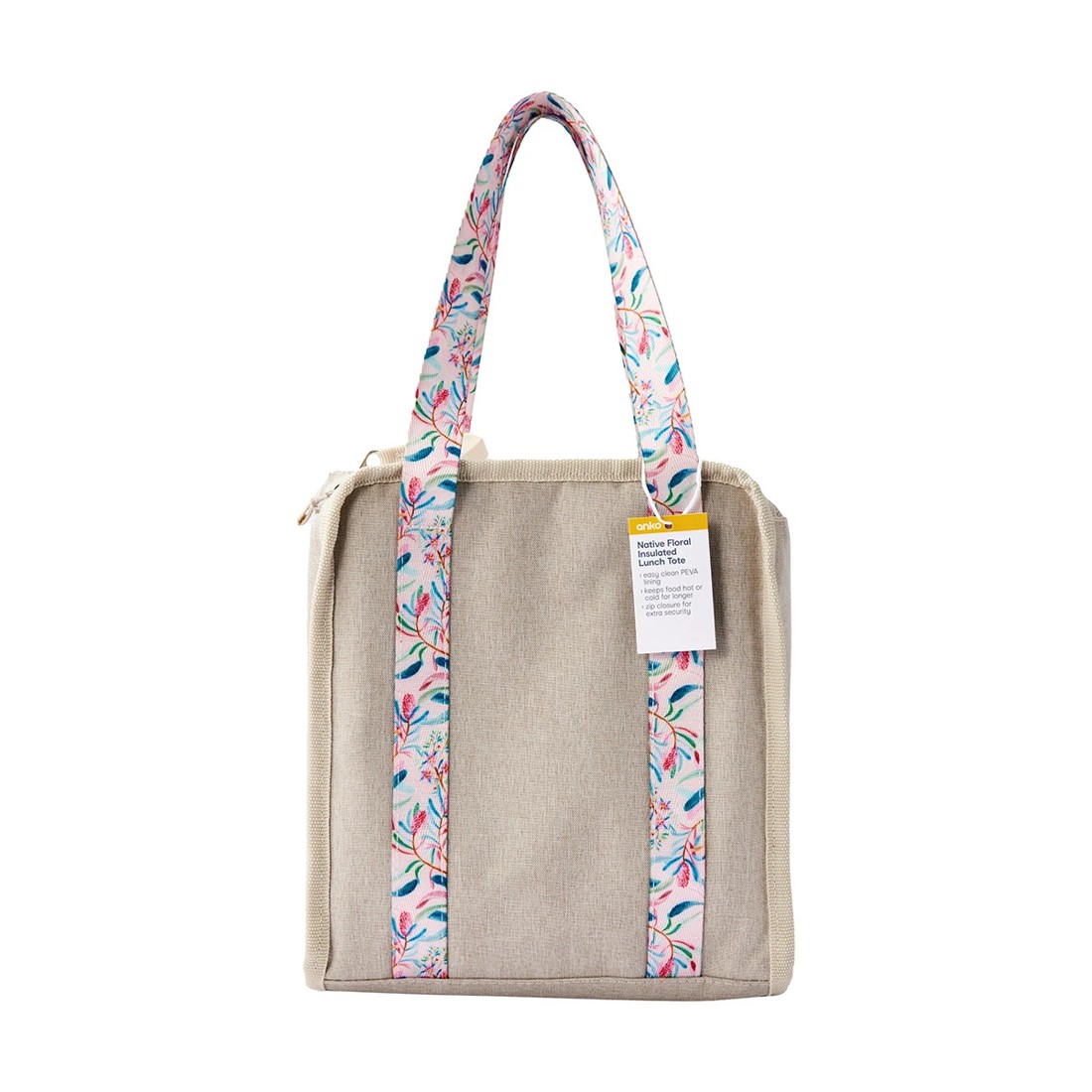 5 Native Floral Insulated Lunch Tote Bag, 5 of 5