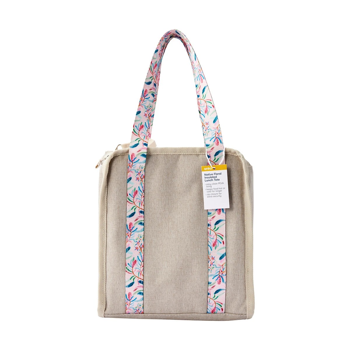 5 Native Floral Insulated Lunch Tote Bag, 5 of 5
