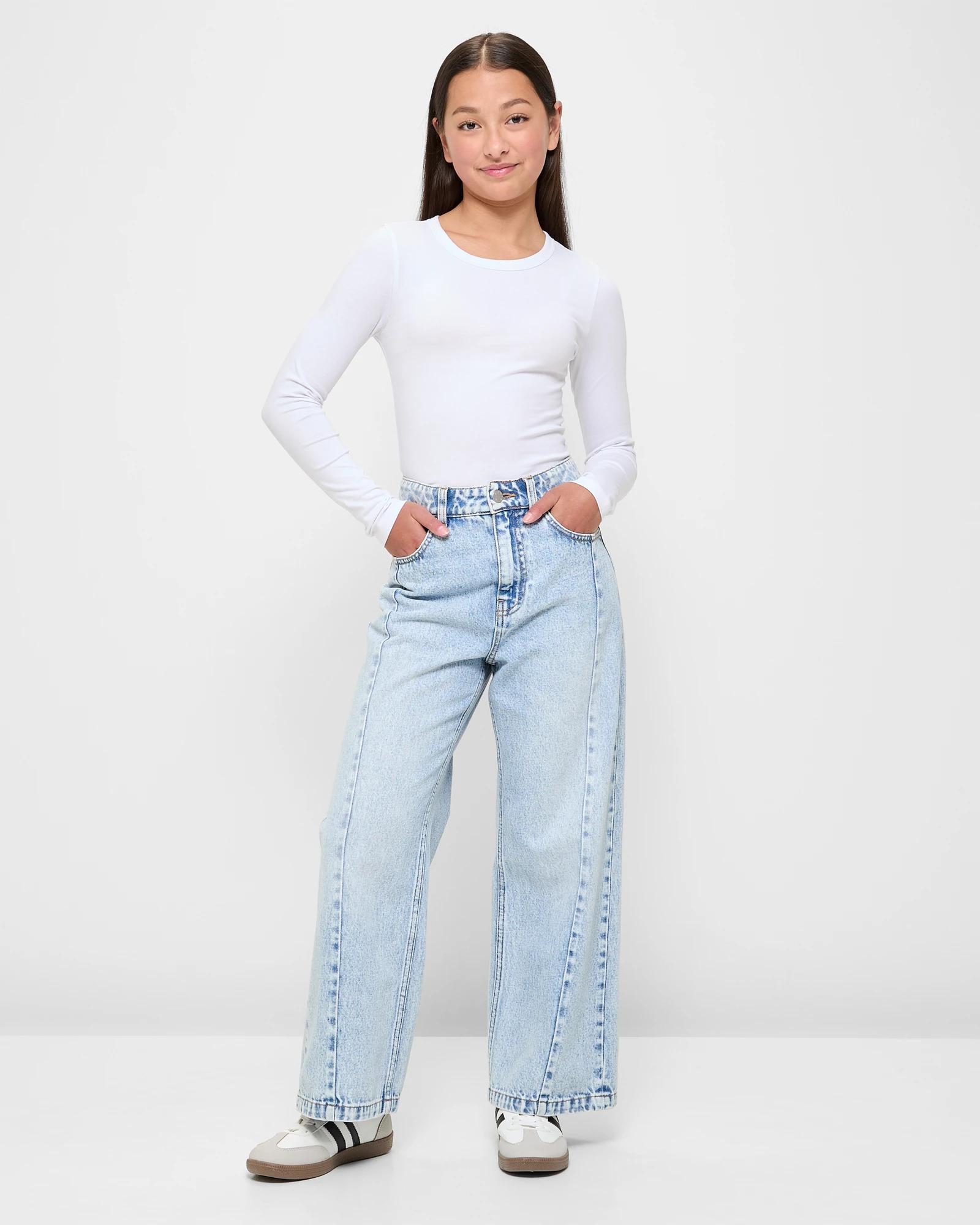 2 Target Australian Cotton Long Sleeve Top WHITE, 2 of 5