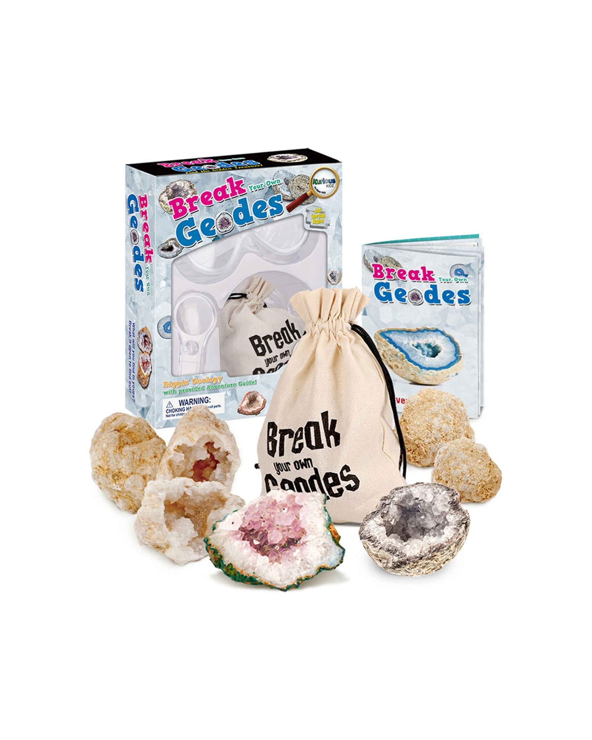 1 Kaper Kidz Break Your Own Geodes Kit Educational Safety Glasses 8 Years - Natural, 1 of 5