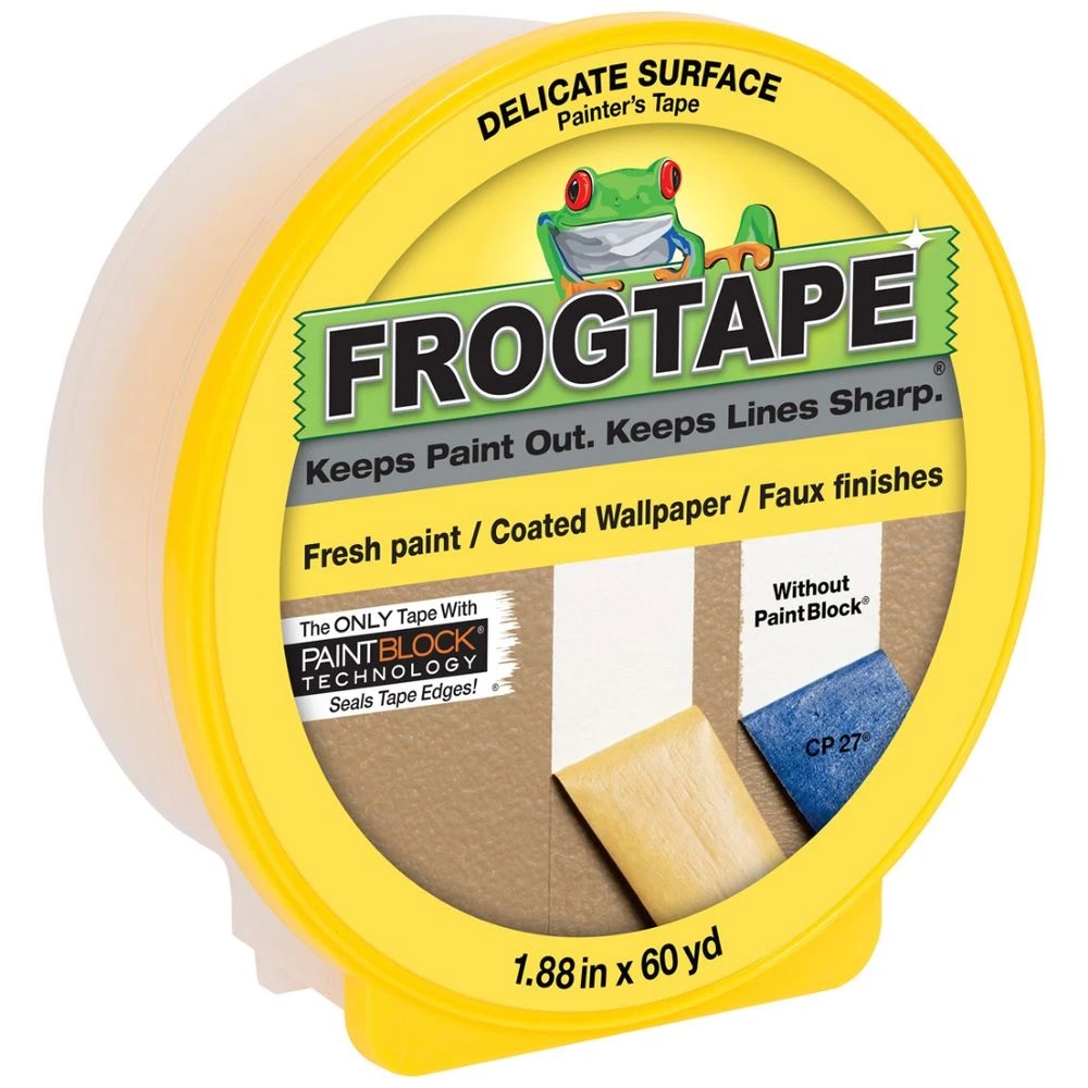 1 FrogTape Delicate Surface Tape 48mmx55m Yellow, 1 of 7