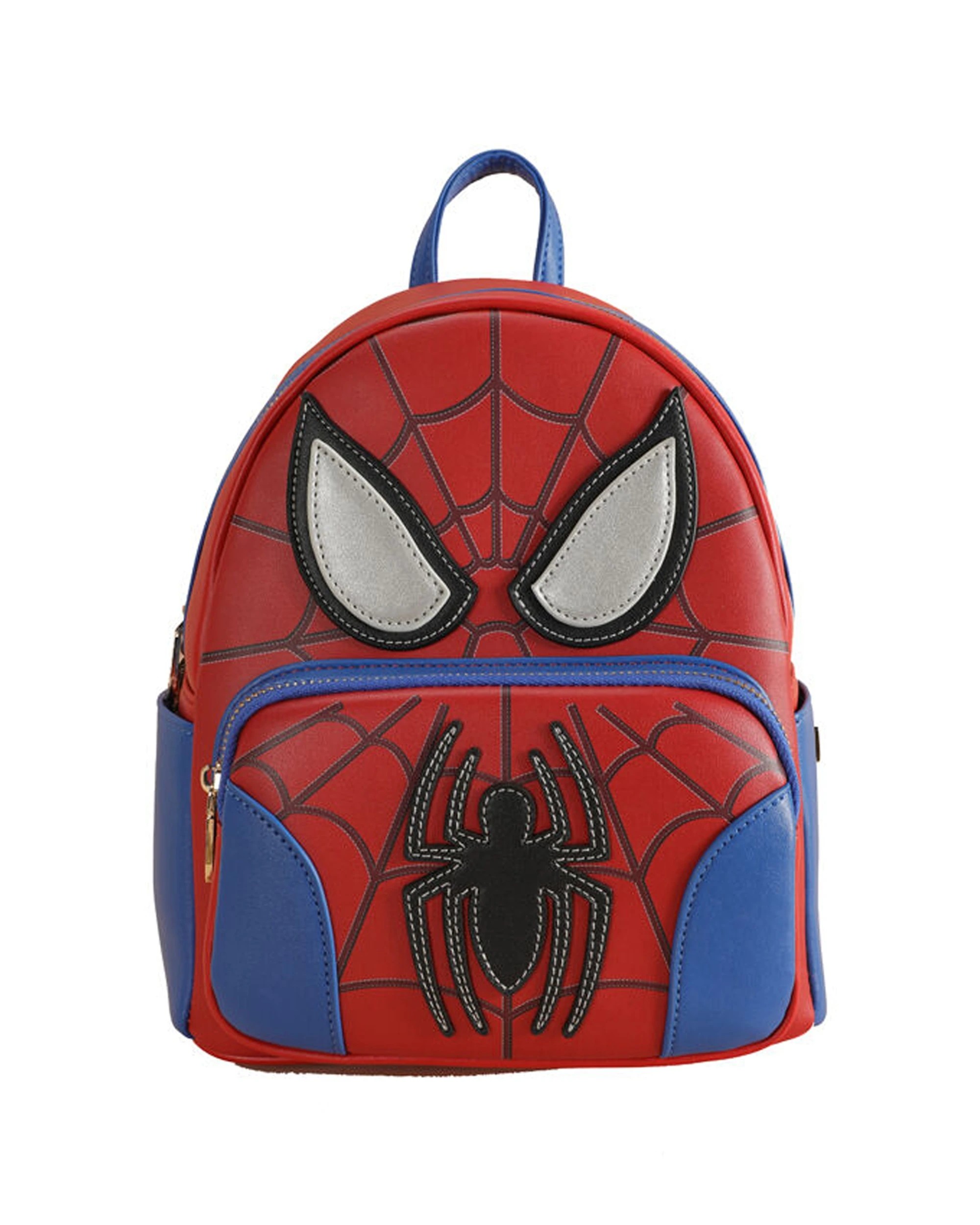 1 Marvel Spiderman Deluxe PU Leather Kids Backpack 25x12x29cm Polyester Lining - Red, 1 of 6