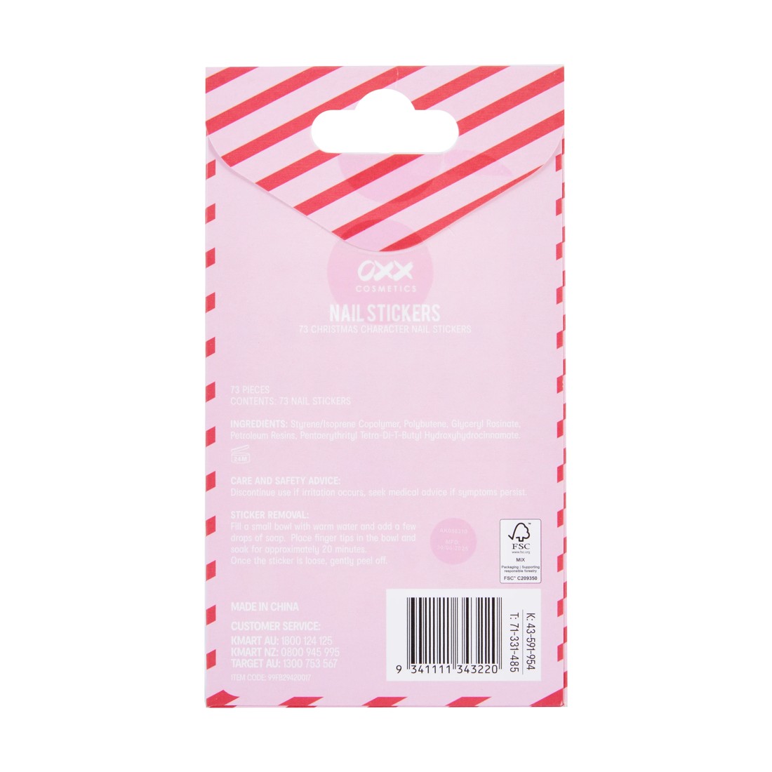 3 OXX Cosmetics 73 Piece Christmas Character Nail Stickers, 3 of 3