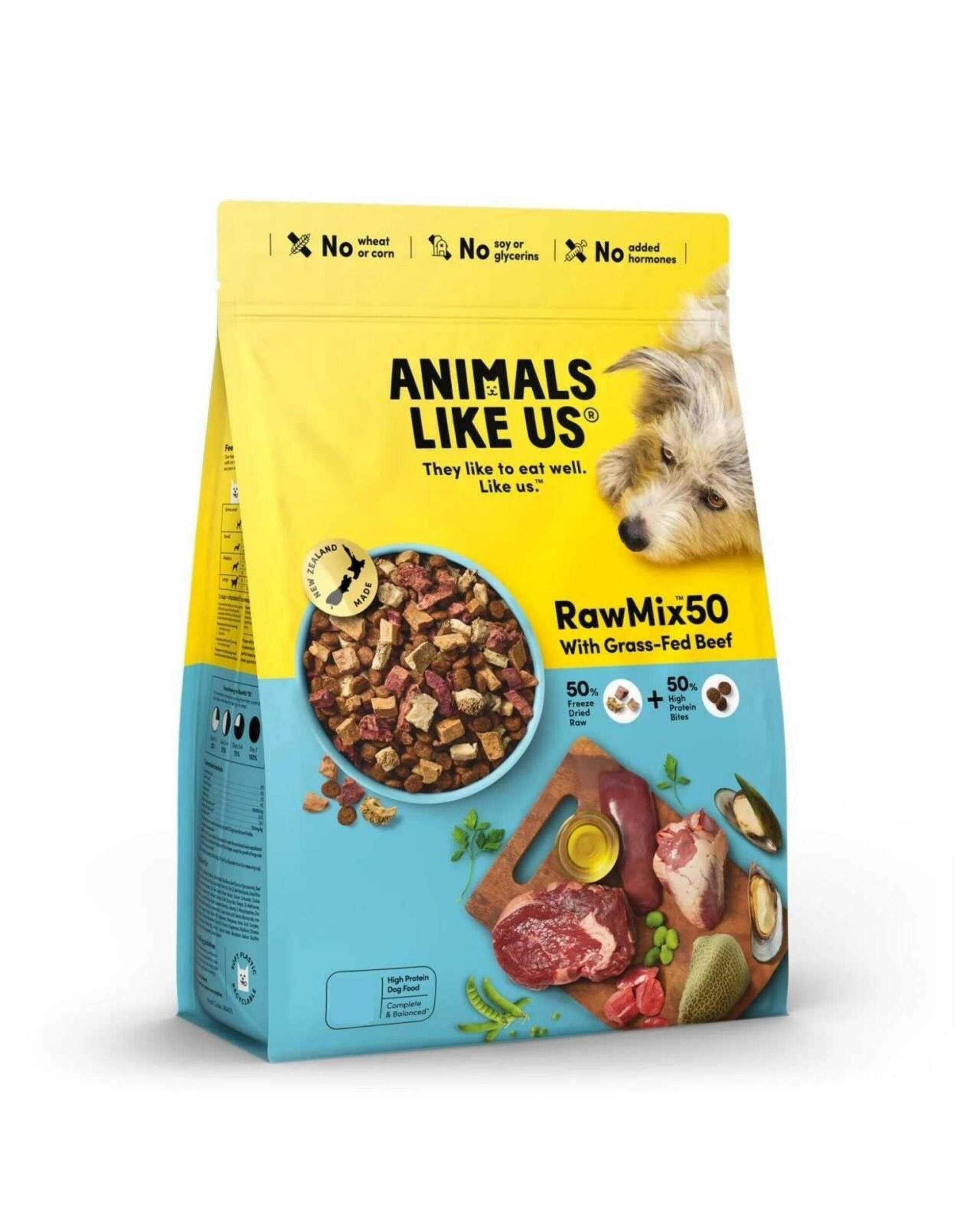 1 Animals Like Us - Rawmix50 With Grass-Fed Beef Dog Food 1.8kg, 1 of 1