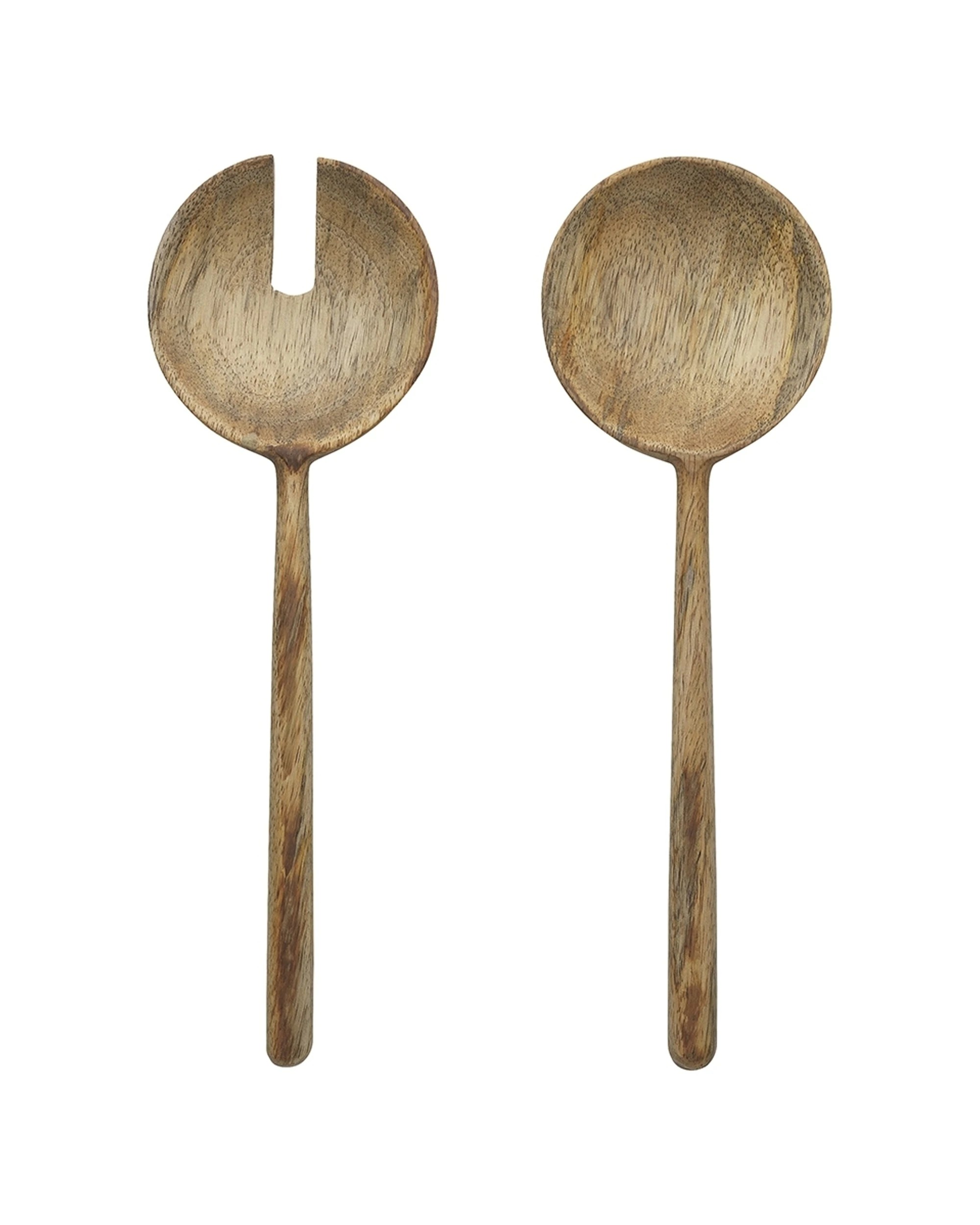 1 Ecology 2pc Mango Wood Rustic Drift Salad Servers 28cm - Natural, 1 of 1