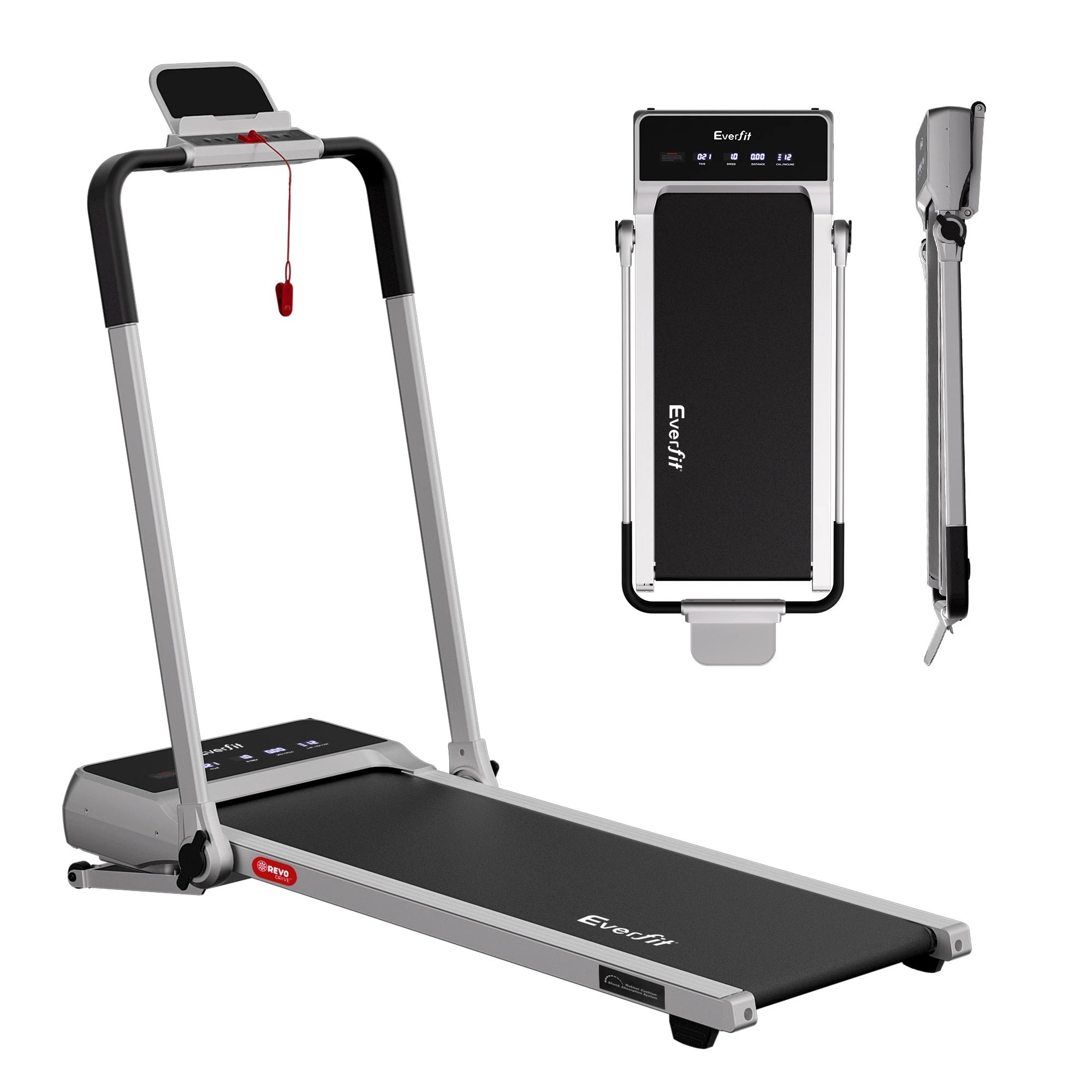 1 Everfit 3 in 1 Walking Pad Treadmill 20% Auto Incline Under Desk Foldable for Home With 40cm Belt - Silver, 1 of 10