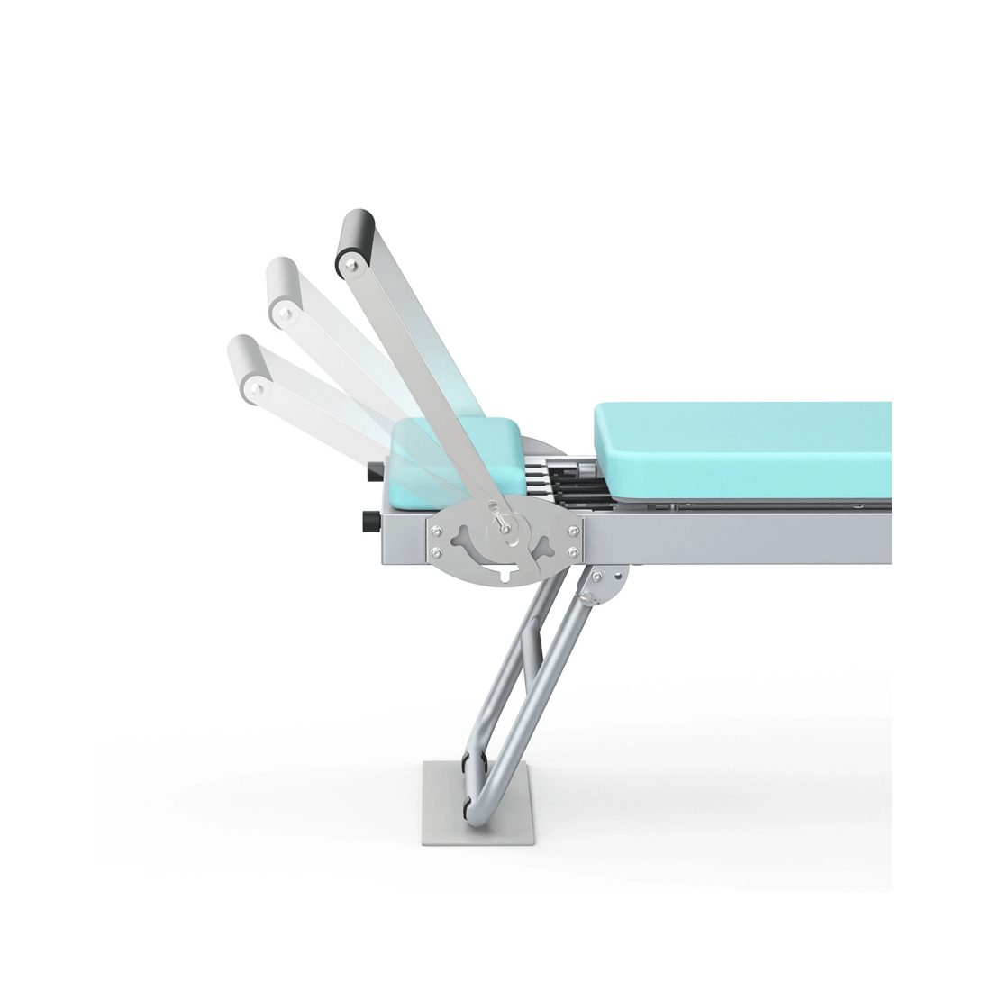 3 Advwin Foldable Pilates Reformer Machine Exercise Equipment with Wheels Cyan, 3 of 7