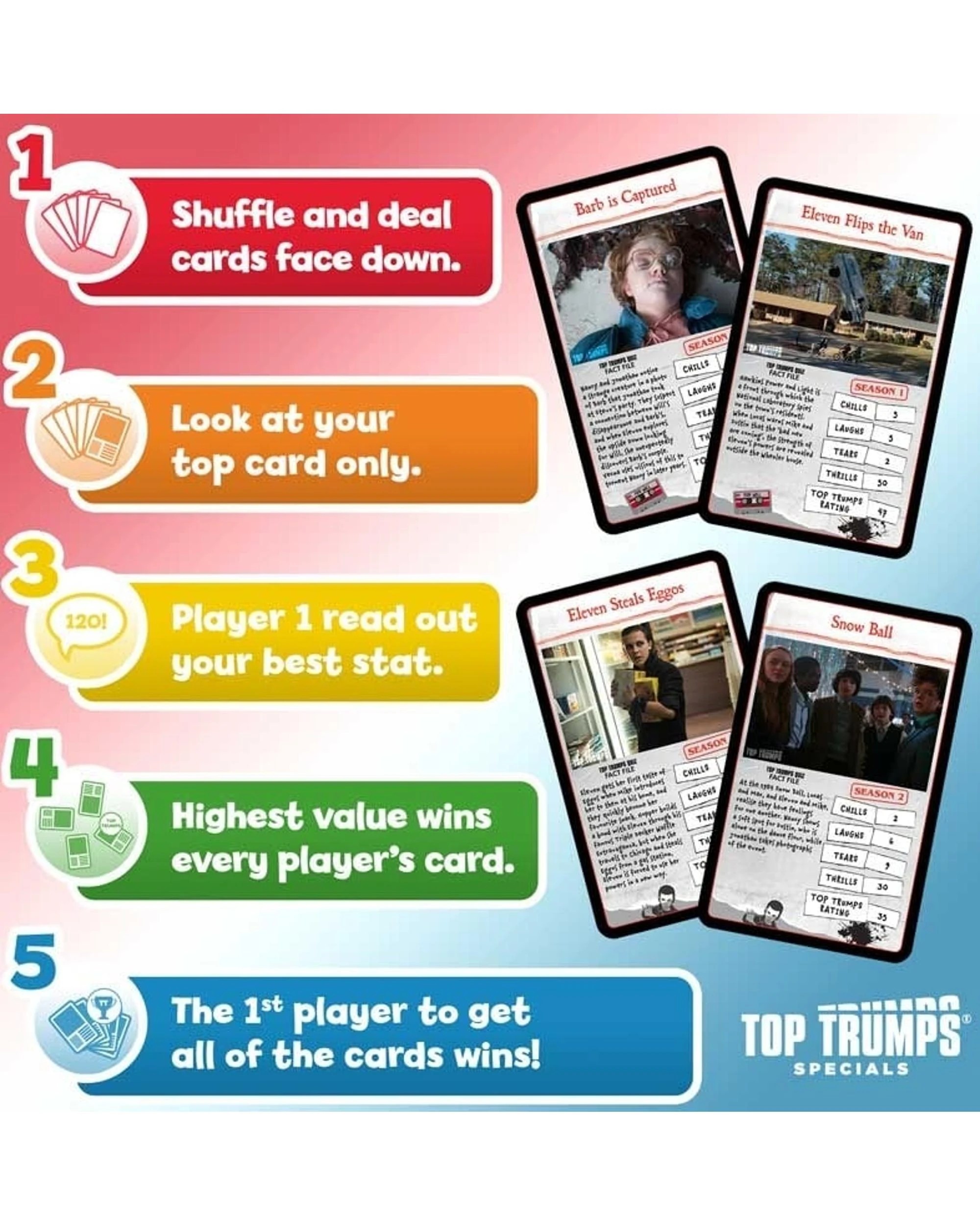 5 Winning Moves Top Trumps Stranger Things Collector Tin Edition Card Game, 5 of 5