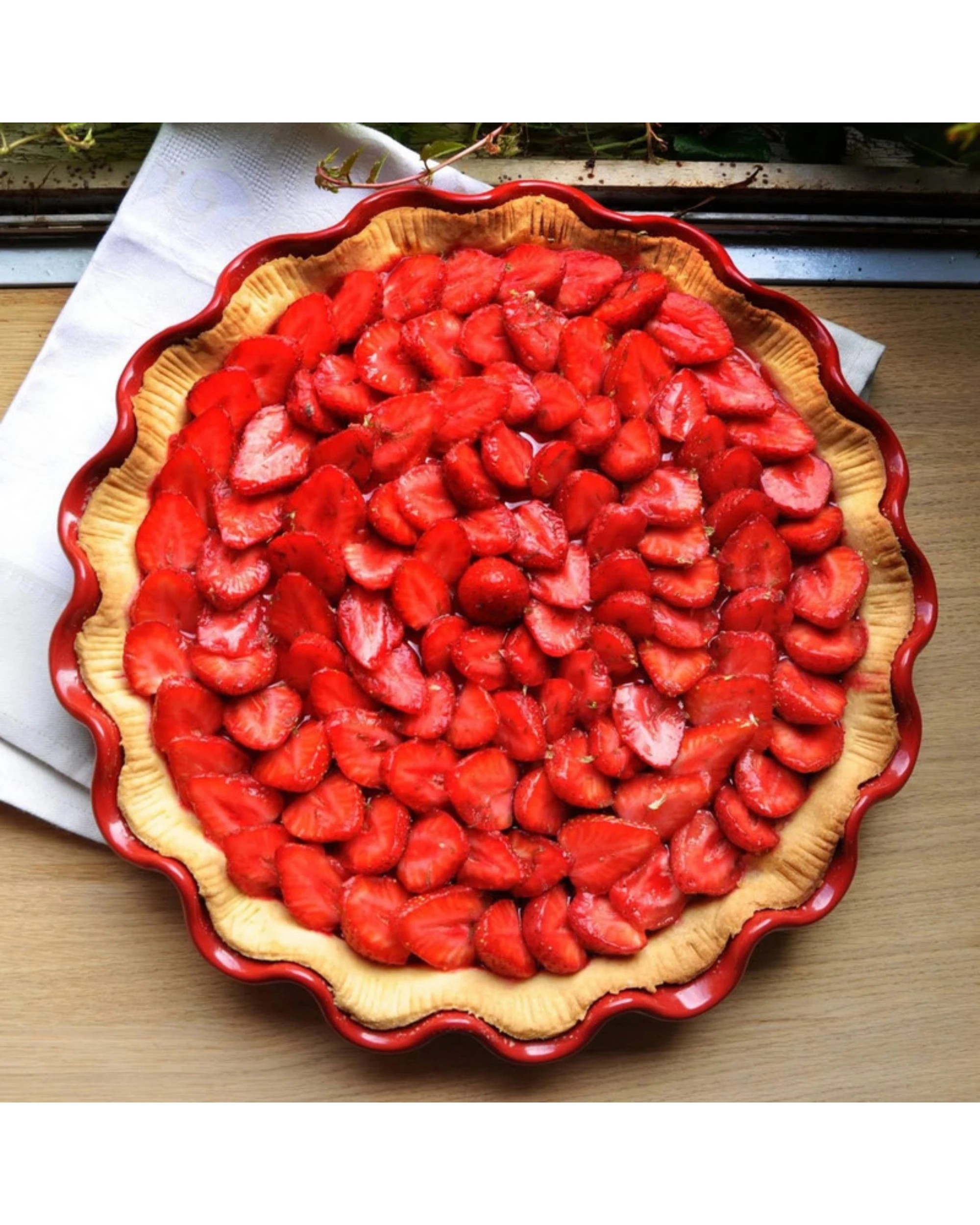 2 Emile Henry Ruffled Tart Dish - Red, 2 of 2