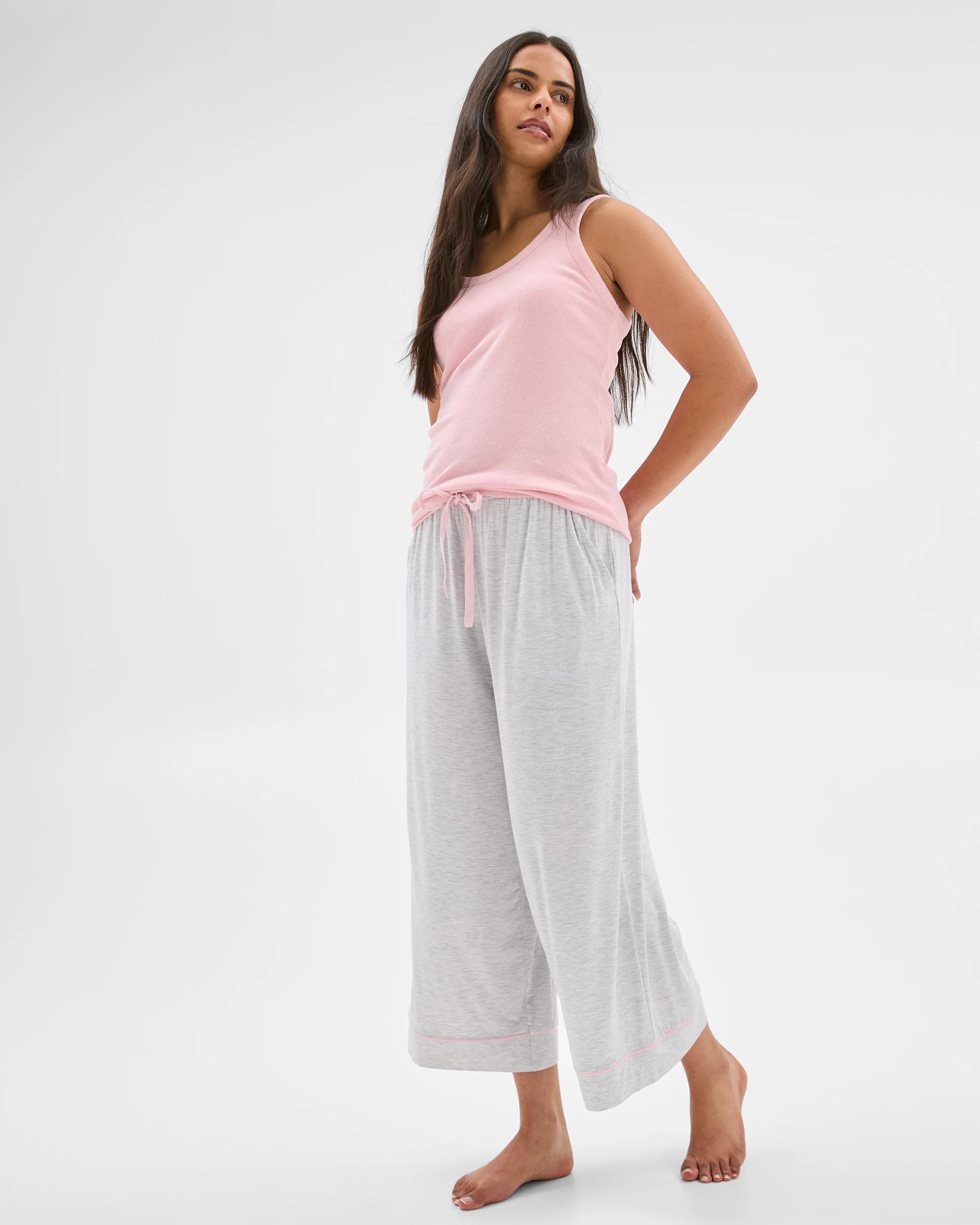 6 Target Bamboo Soft Comfort Sleep Culotte Pants GREY, 6 of 6