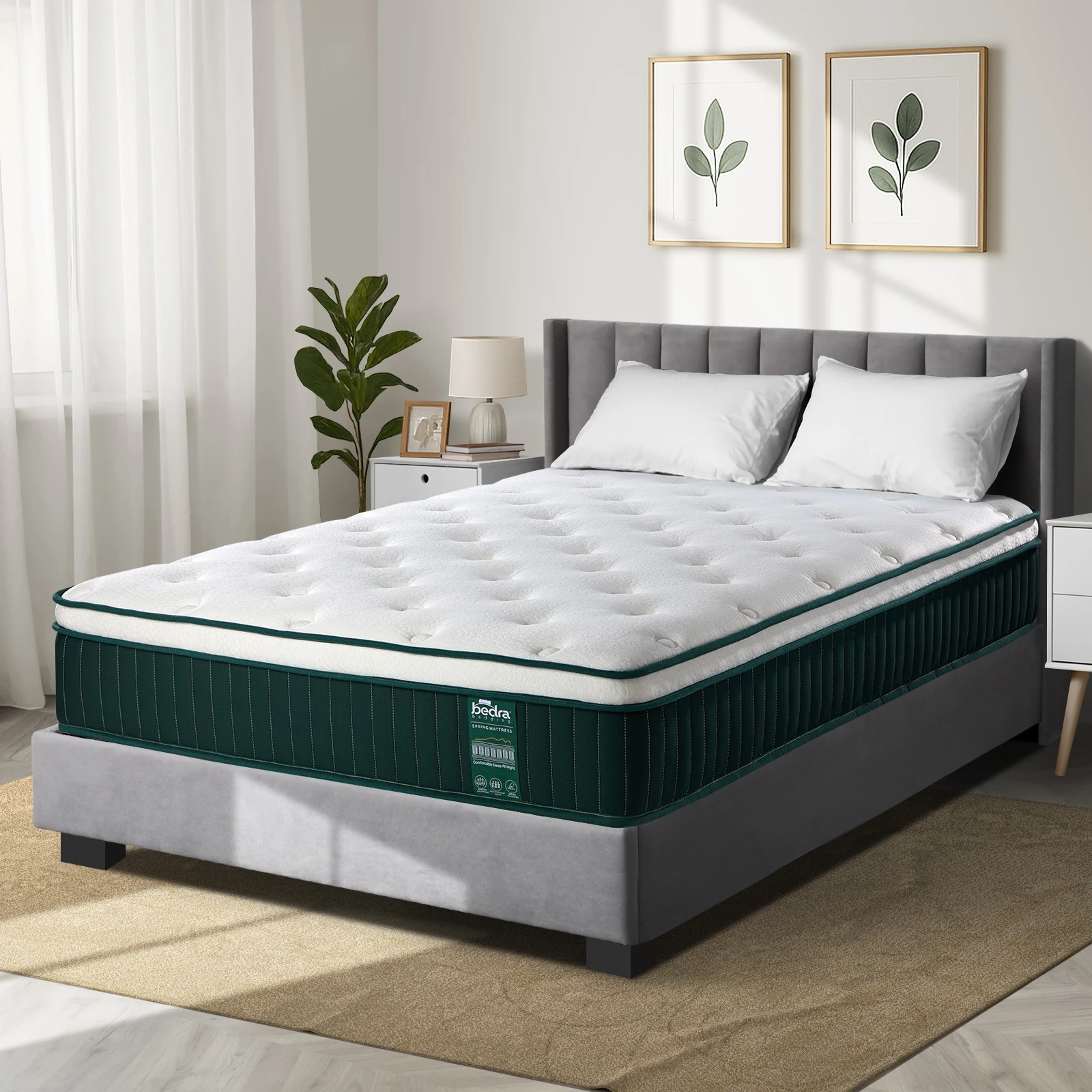 3 Bedra Bedding Double Mattress 5 Zone Pocket Spring Cool Gel Foam Medium Firm Euro Top - Multi, 3 of 3