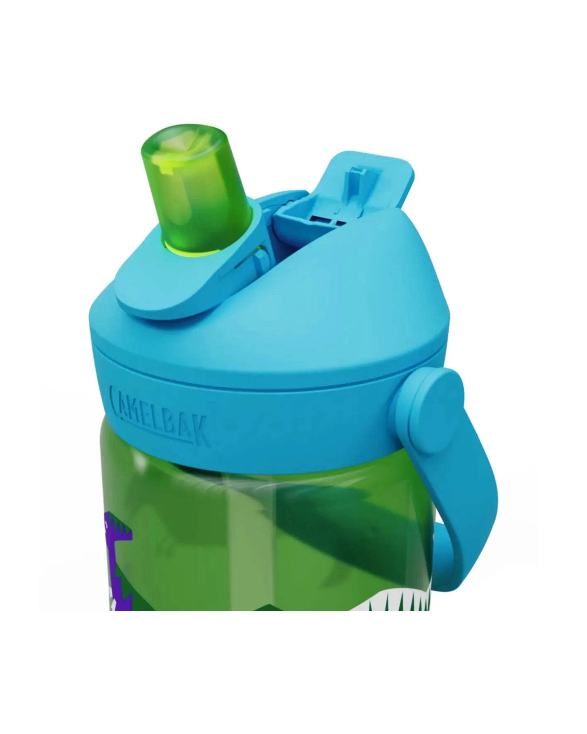 3 CamelBak Kids Thrive Flip Straw 400ml Drink Bottle Leakproof Hip Dinos - Green, 3 of 4