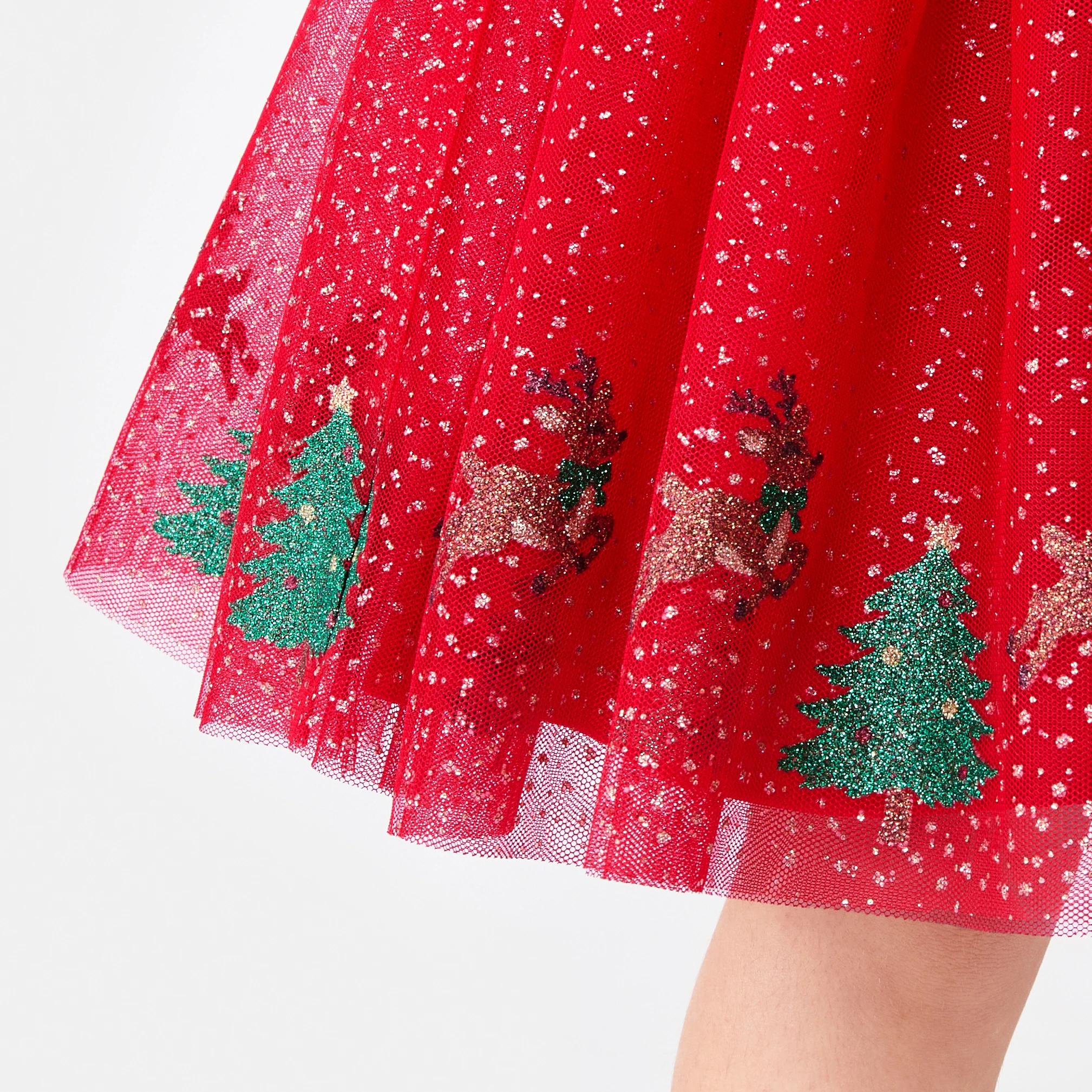 7 Christmas Tutu Dress RED REINDEER, 7 of 10