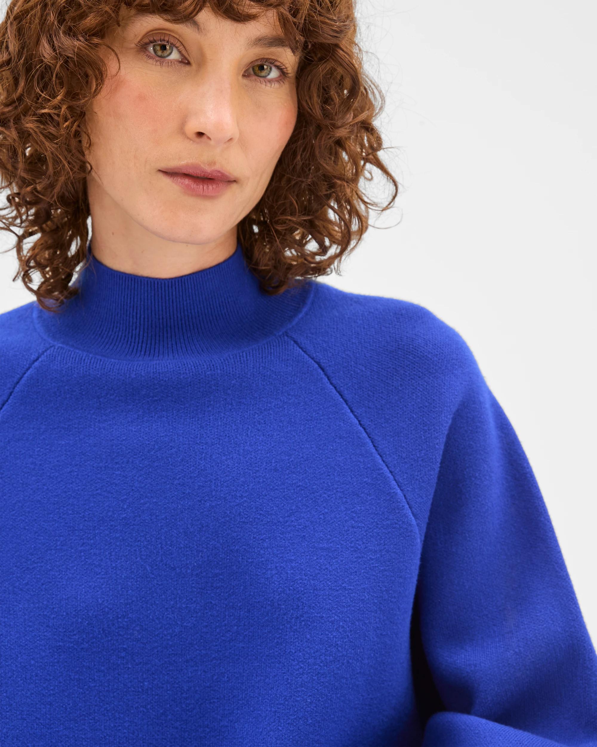 5 Preview Raglan Detail High Neck Jumper COBALT BLUE, 5 of 9
