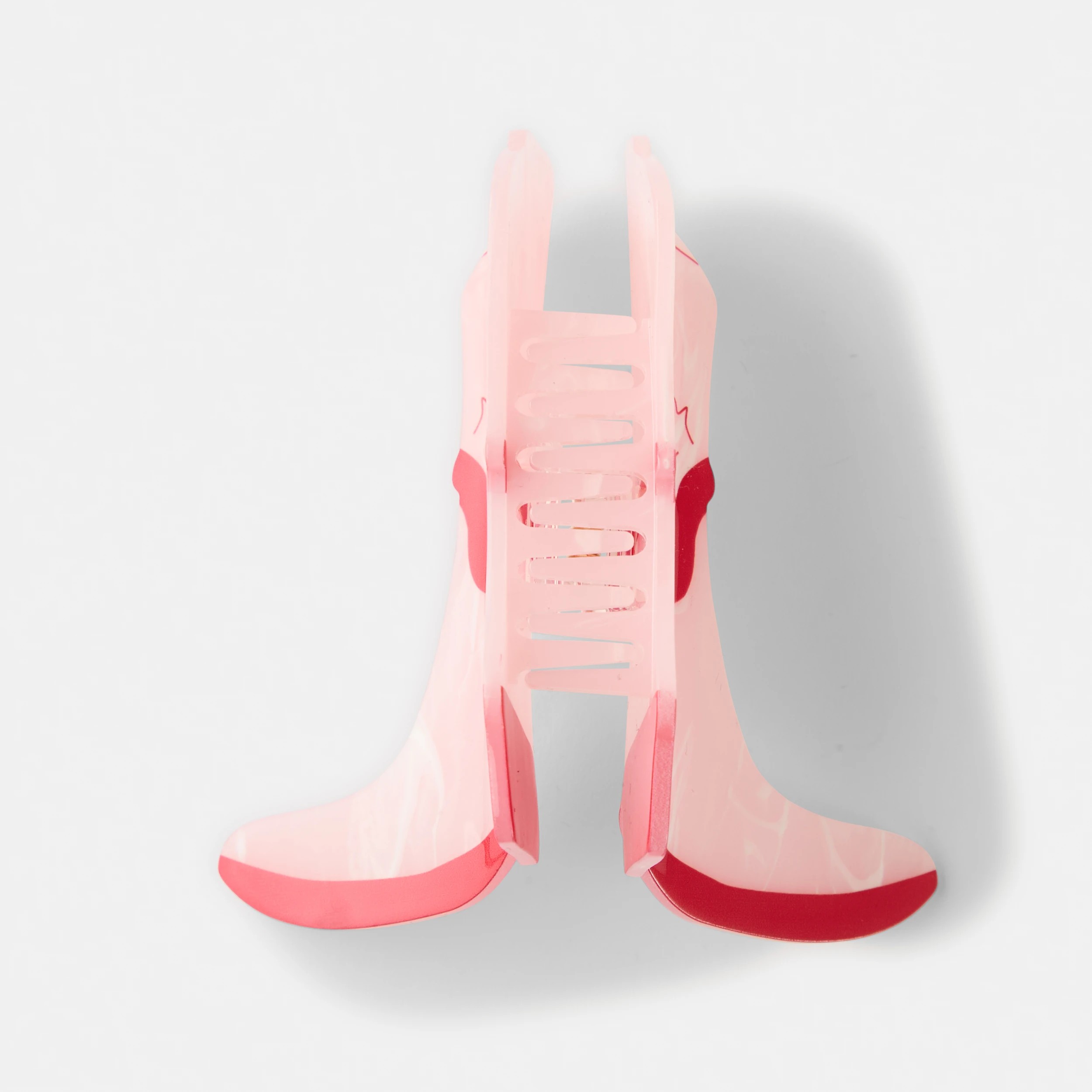 2 Pink Cowboy Boot Claw Hair Clip, 2 of 5