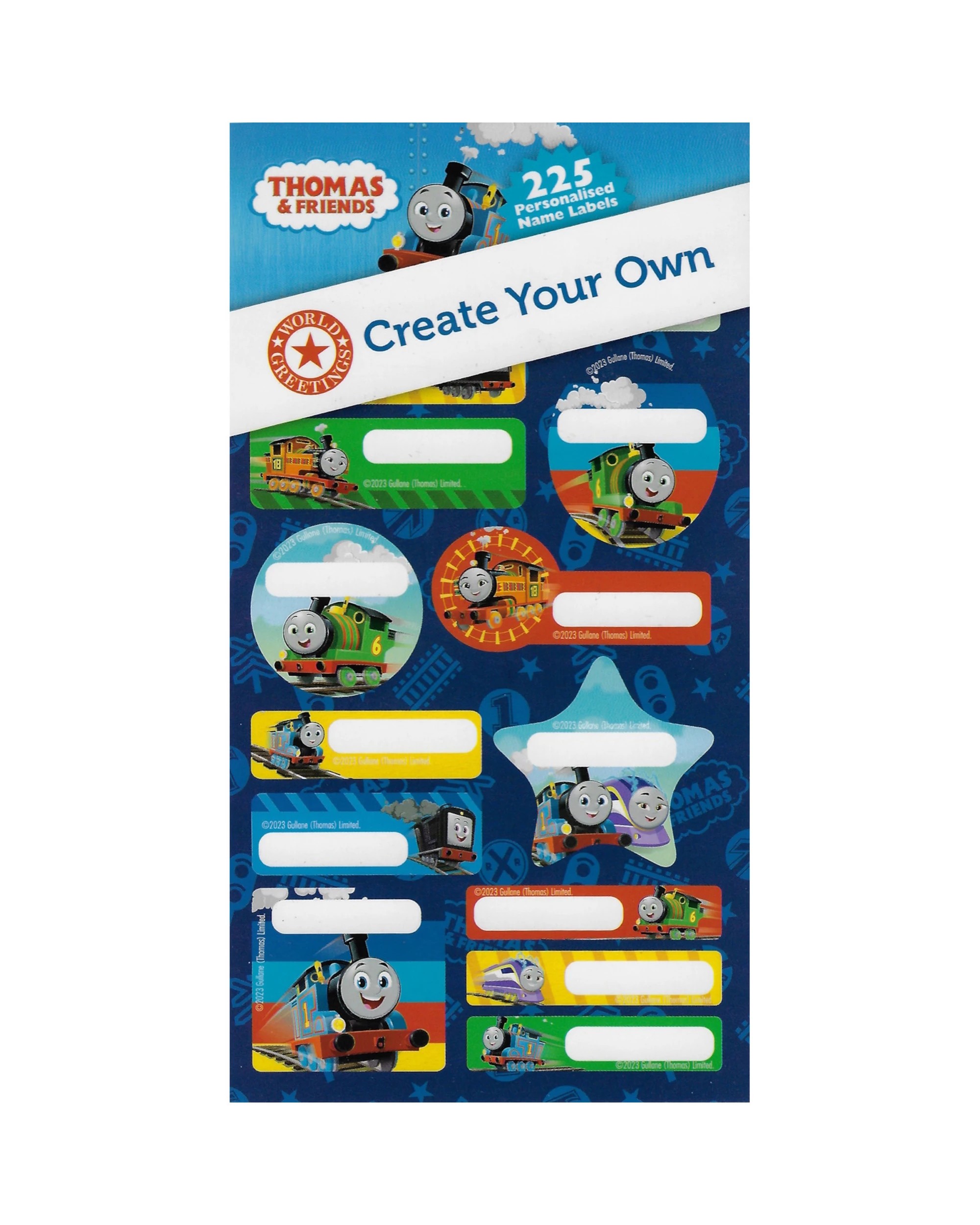 1 IG Design Group Thomas and Friends Create Your Own Name Labels Sticker Book 15 Sheets - Multi, 1 of 1