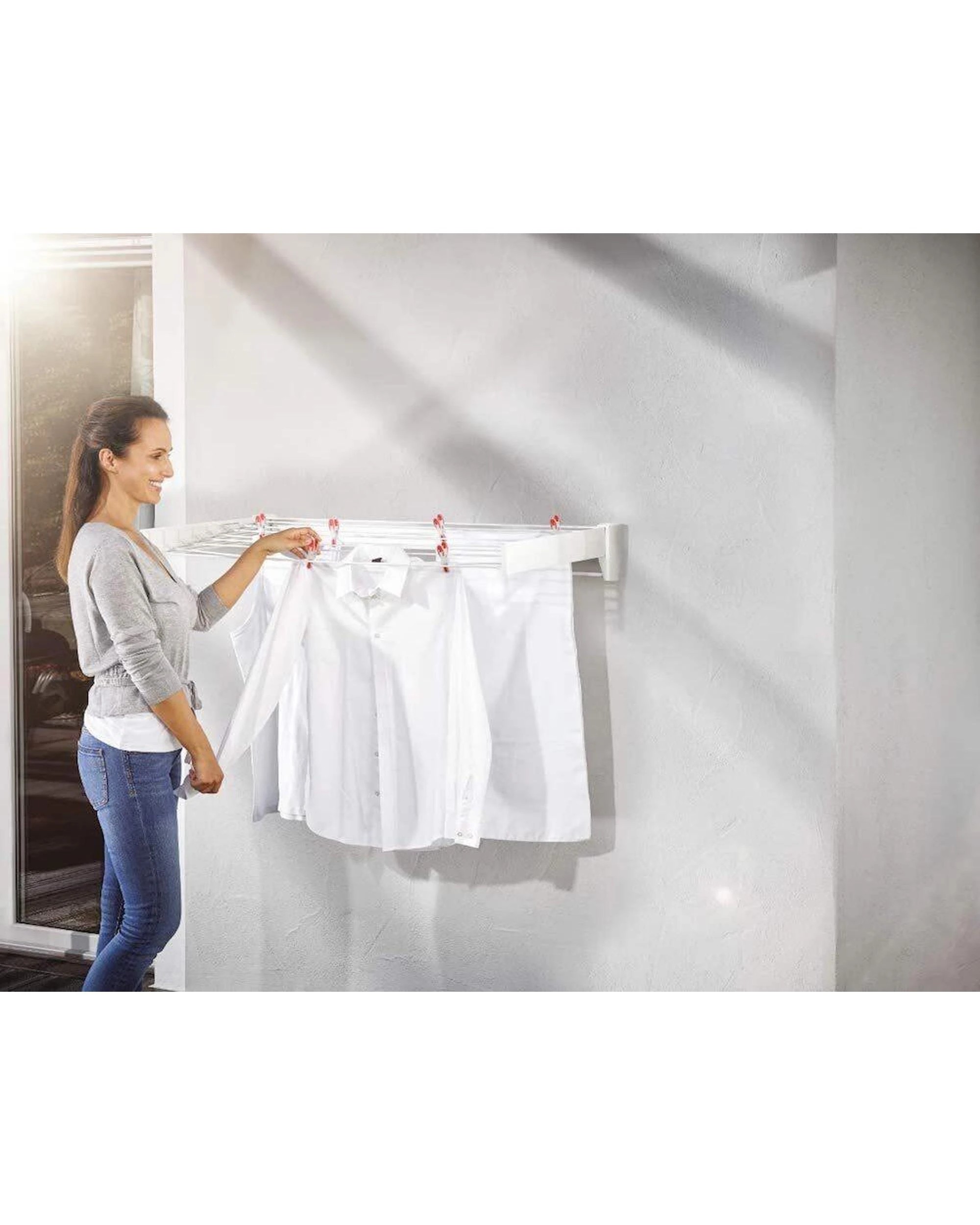 5 Leifheit Telegant 36 Wall Mount Clothes/towel Dryer/drying Rack Indoor 3.6m - White, 5 of 8