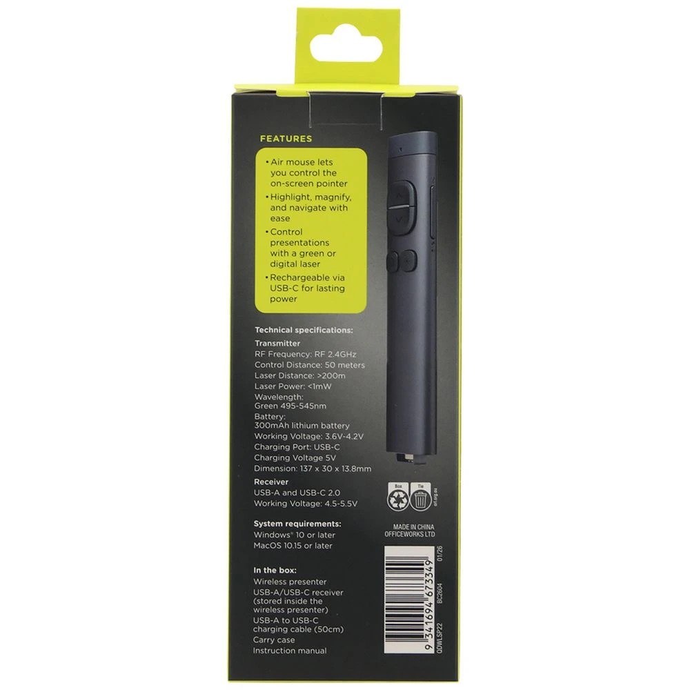 9 Qudo Digital Laser Presenter Dark Grey, 9 of 9