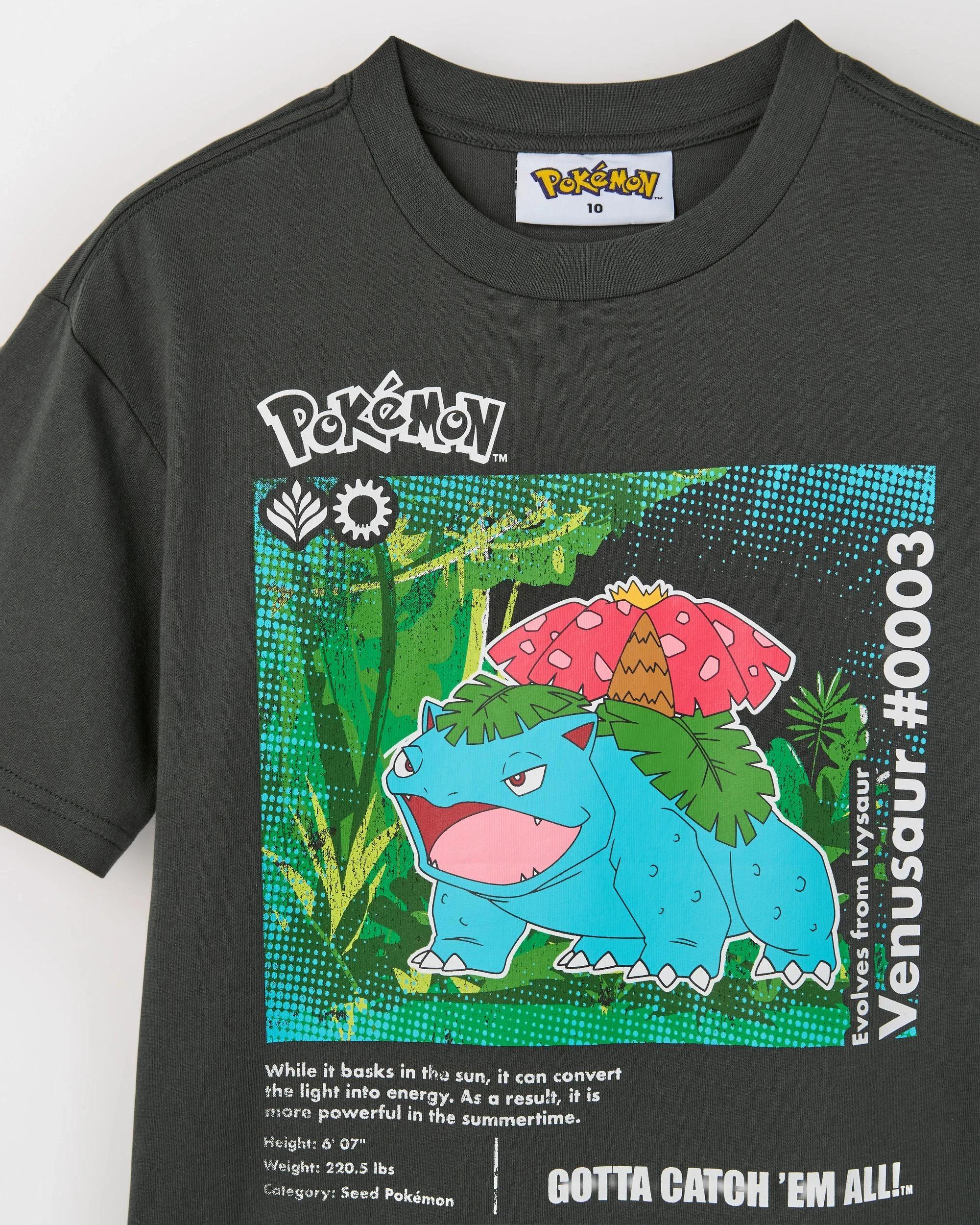 2 Pokemon Australian Cotton T-Shirt BLACK, 2 of 2