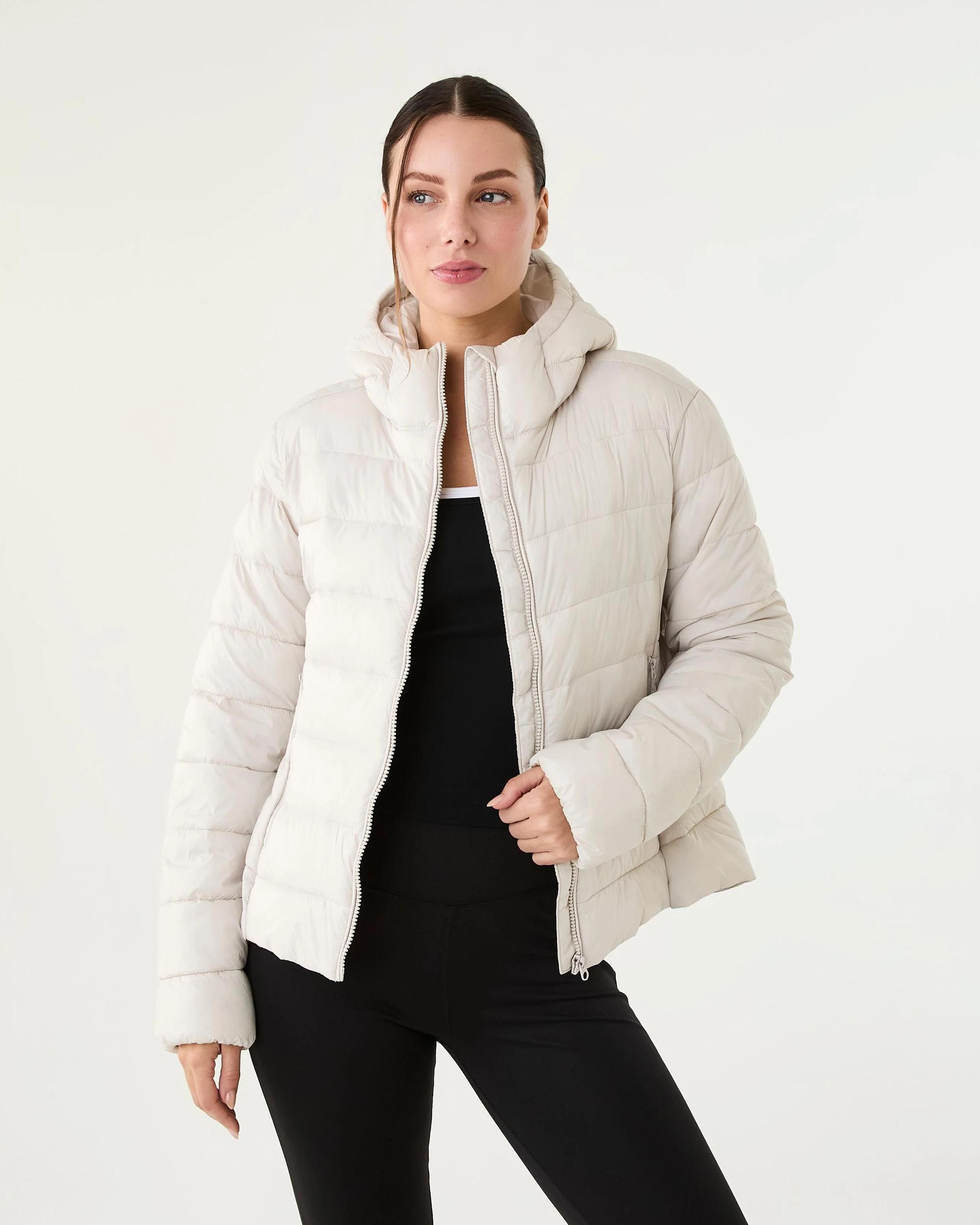 2 Active Womens Packable Puffer Jacket Peak Grey, 2 of 7