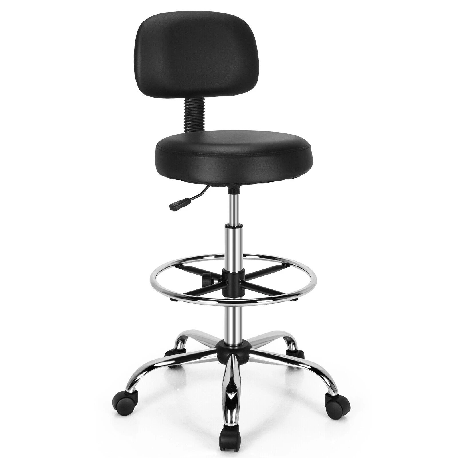 1 Costway Swivel Drafting Chair Ergonomic Office Armchair, 1 of 9