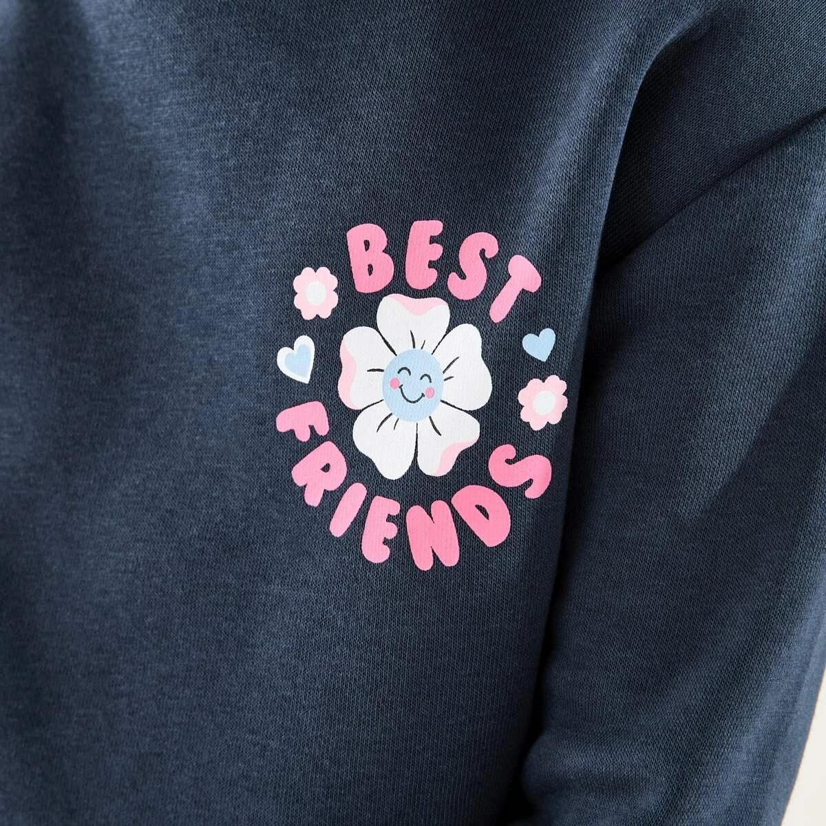 4 Print Crew Neck Sweatshirt Best Frnds, 4 of 9