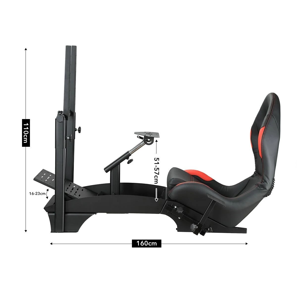 3 Ausway Premium Racing Simulator Cockpit Adjustable Gaming Chair with Monitor Stand, 3 of 7