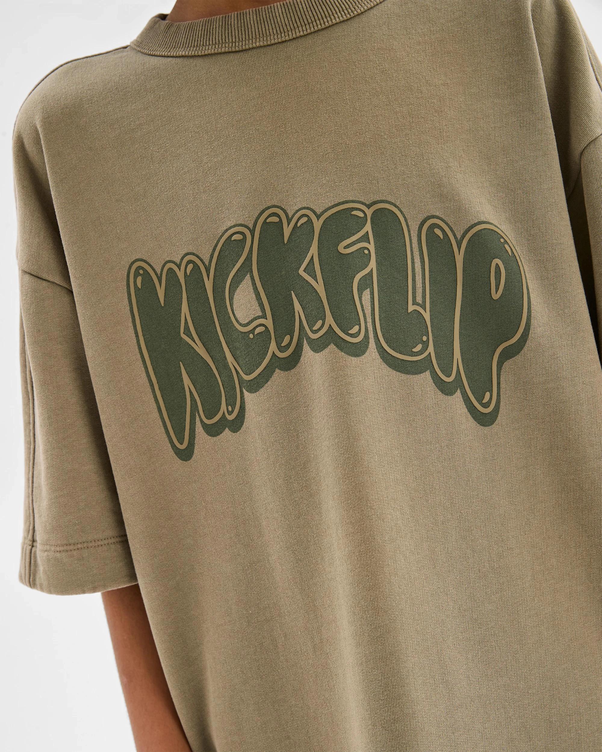 4 Target Kids Australian Cotton Blend Oversized Washed T-Shirt GREEN, 4 of 7