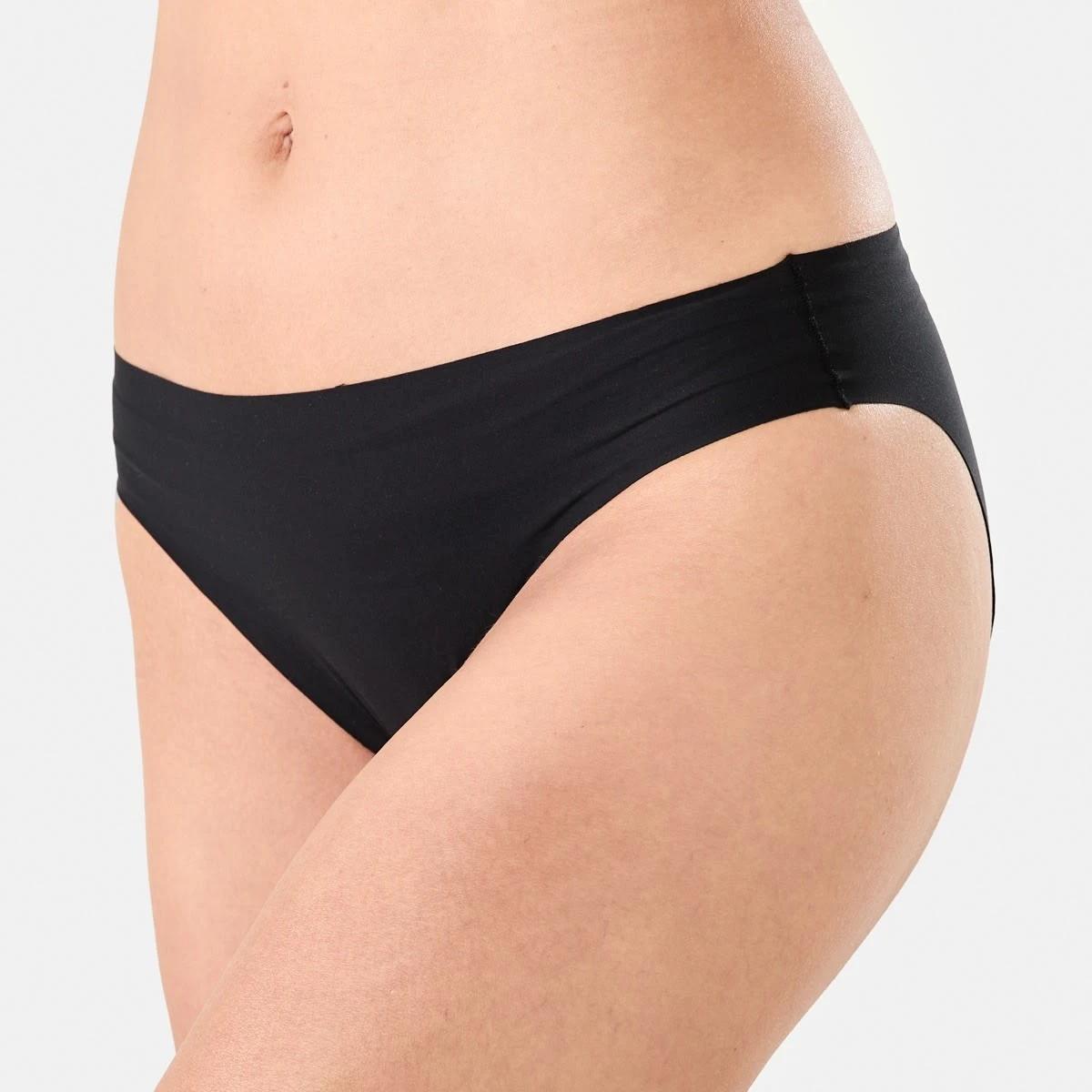 1 3 Pack No Show Bikini Briefs BLACK, 1 of 6