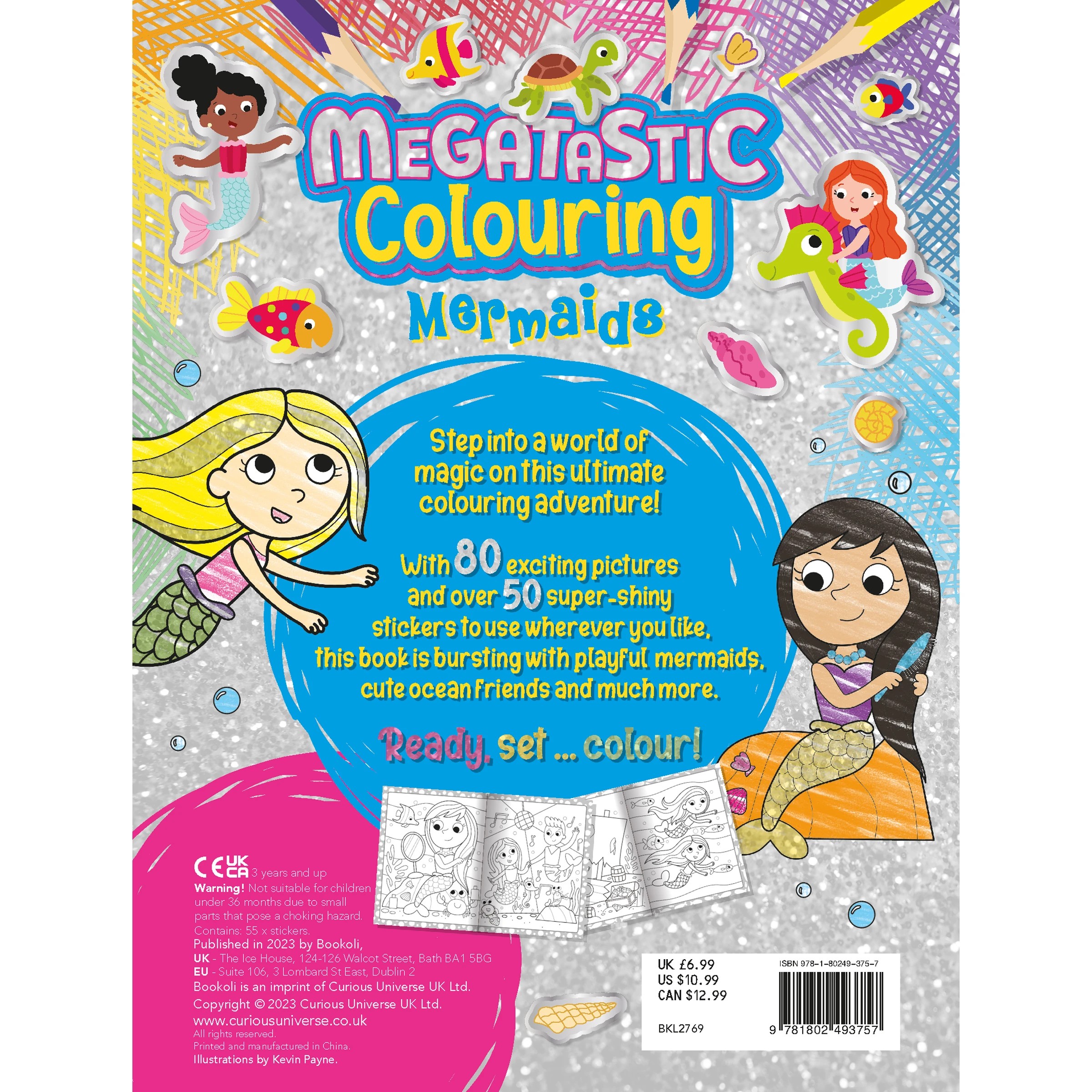 2 Megatastic Colouring: Mermaids – Book, 2 of 3