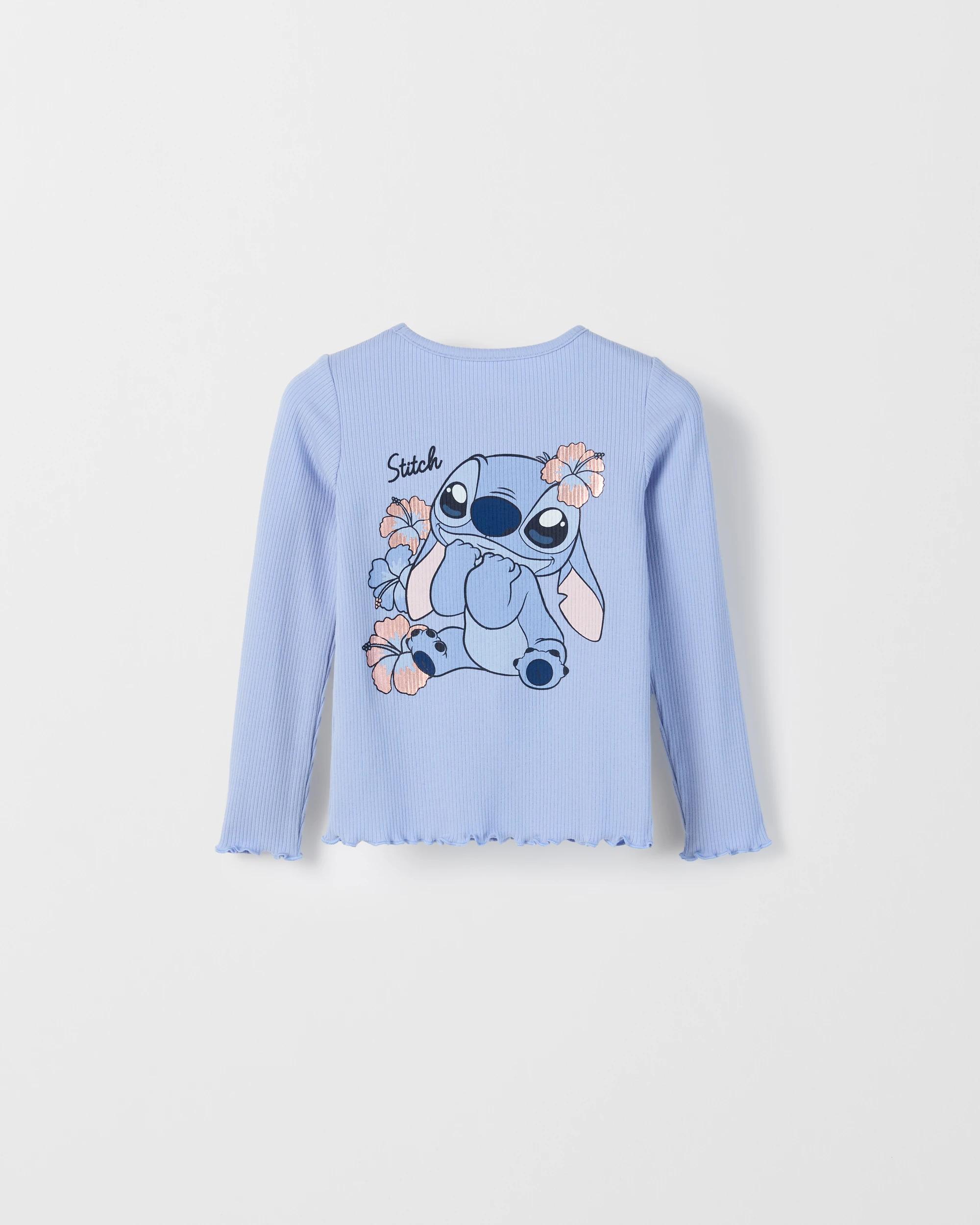 3 Disney Lilo & Stitch Australian Cotton Long Sleeve Rib Top BLUE, 3 of 3