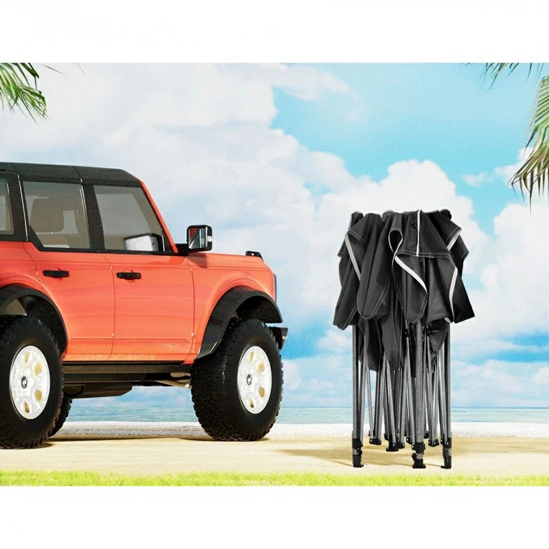 6 Instahut Gazebo Pop Up Marquee 3x4.5m Folding Tent Wedding Outdoor Camping Canopy Gazebos Shade - Black, 6 of 7