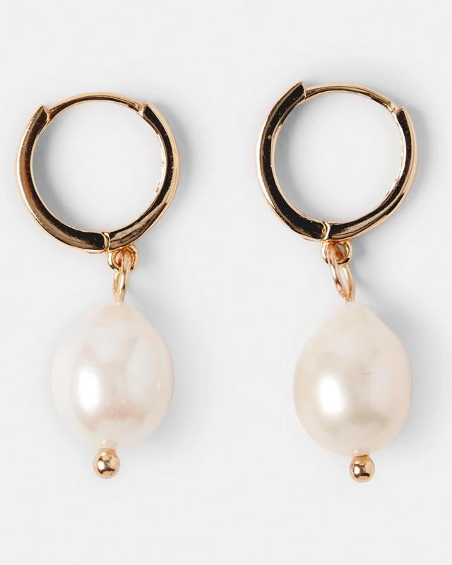 Sterling Silver Pearl Drop Earr
