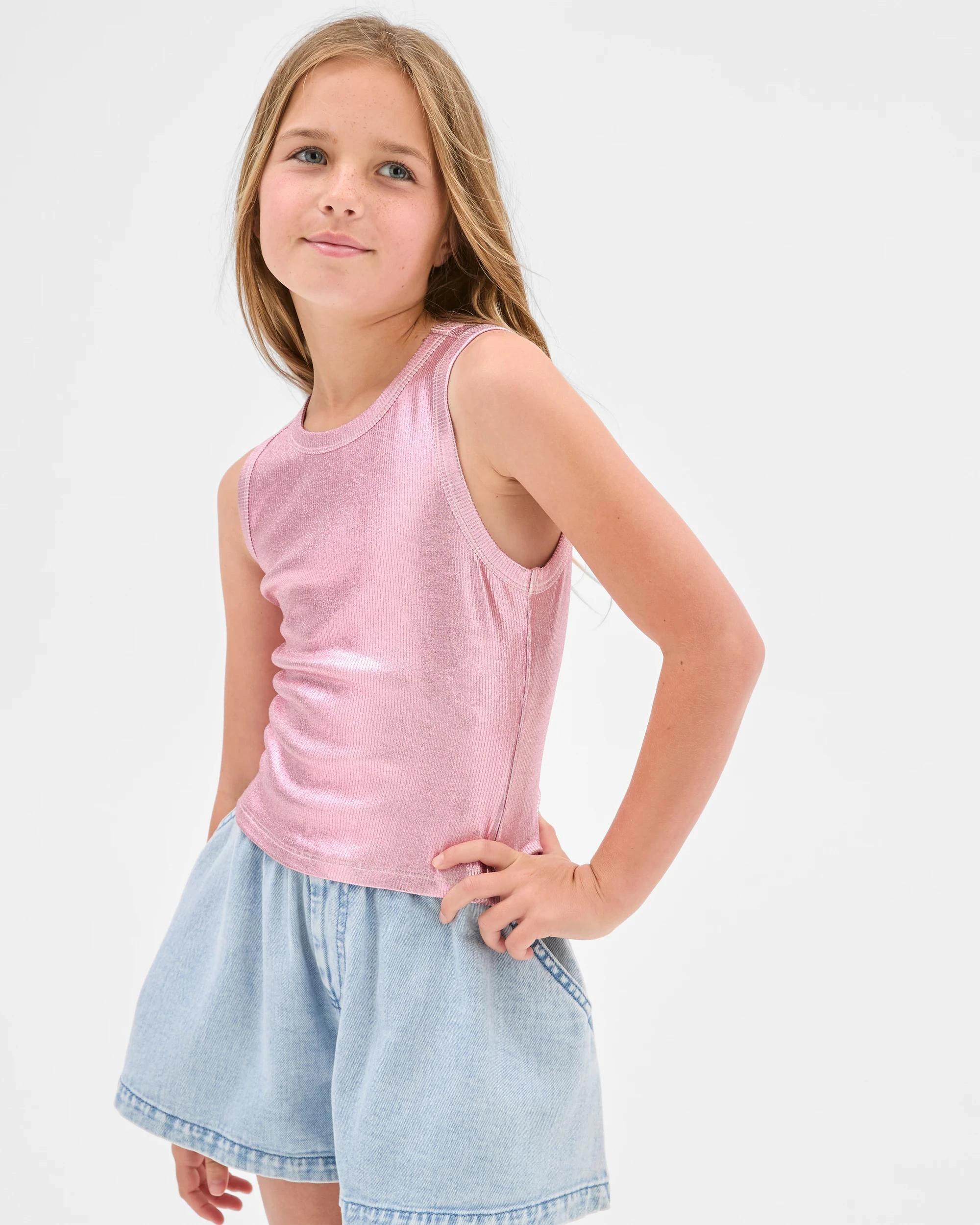 1 Target Metallic Rib Tank CRADLE PINK METALLIC, 1 of 6