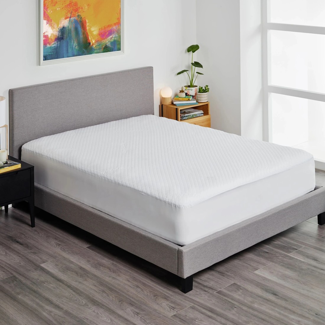 1 Protect A Bed Cumulus Cotton Fitted Waterproof Mattress Protectors - Queen - White, 1 of 3