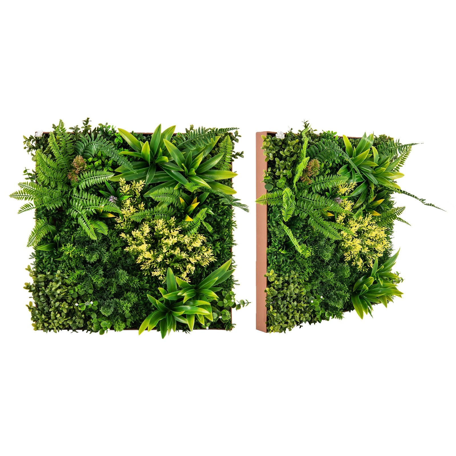 1 Costway Artificial Foliage Wall Art Indoor Outdoor Faux Plant Wall Decoration, 1 of 1