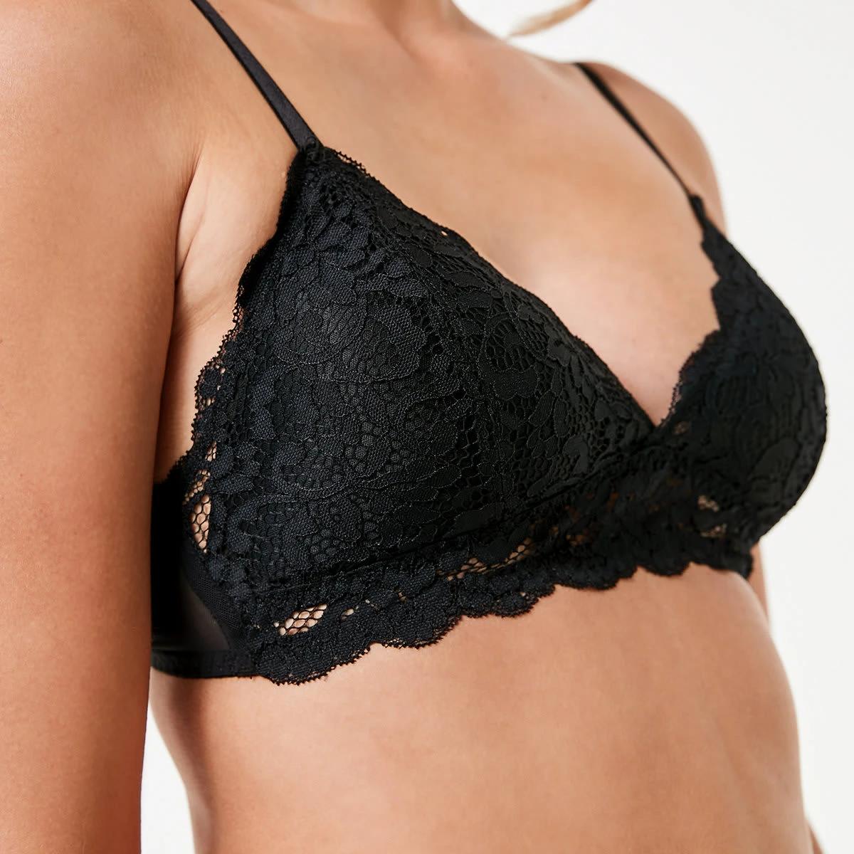4 Wirefree Lace Bralette BLACK, 4 of 5