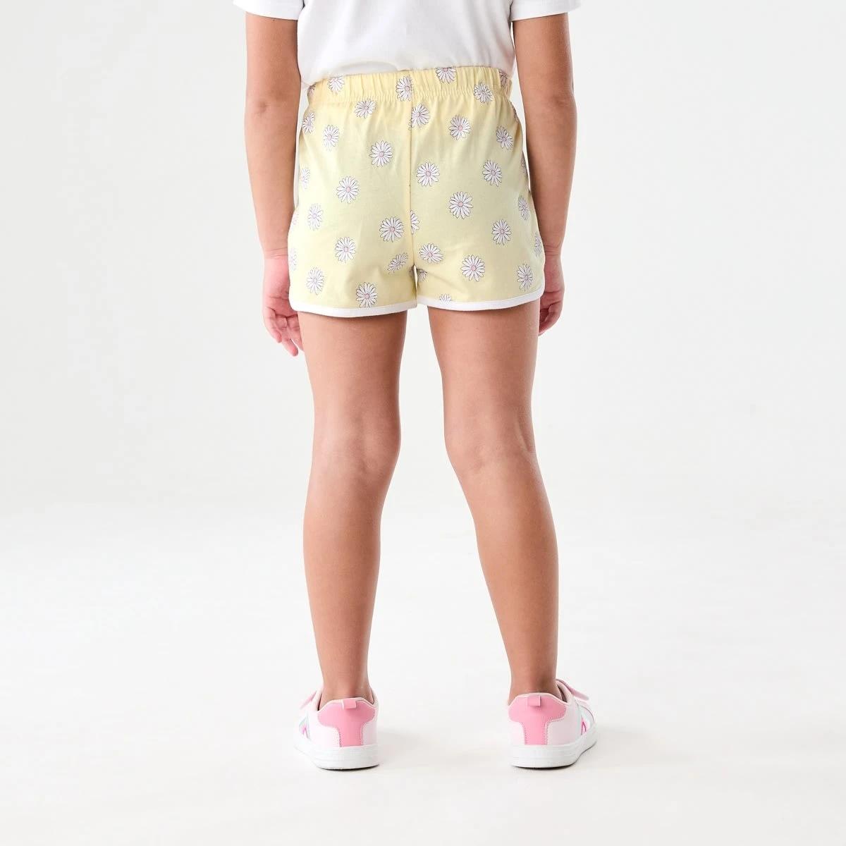 2 Print Jersey Shorts BLOOMING DAISIES BUTTER CREAM, 2 of 6