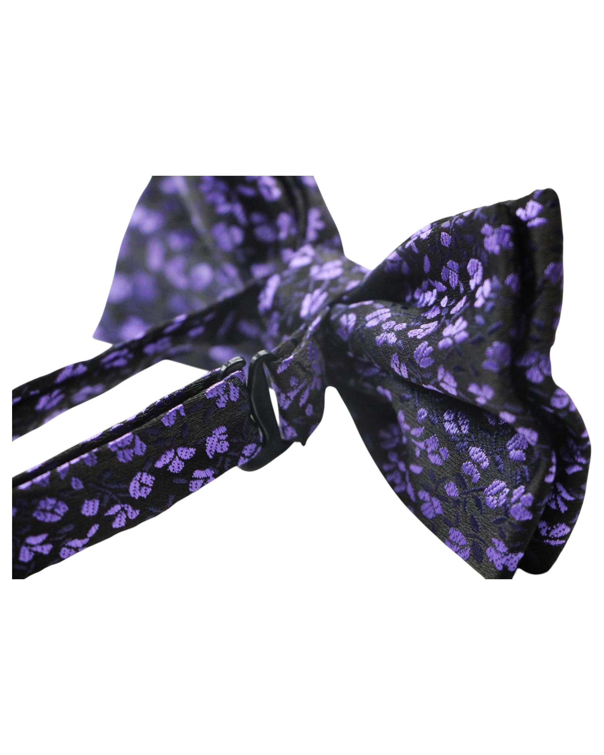 2 Zasel Mens Purple Floral Patterned Bow Tie - Multi, 2 of 4